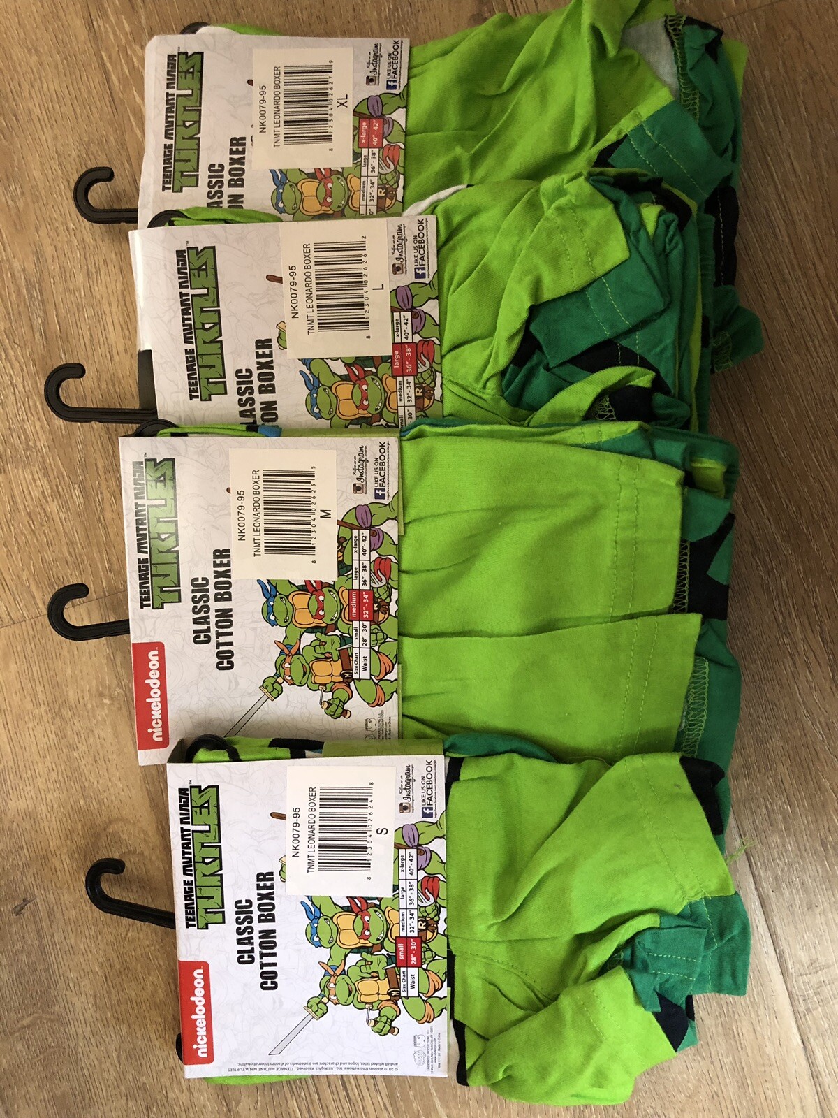 Mutant Ninja Turtles Leonardo Underwear 2 Boxer SIZE L/M/S