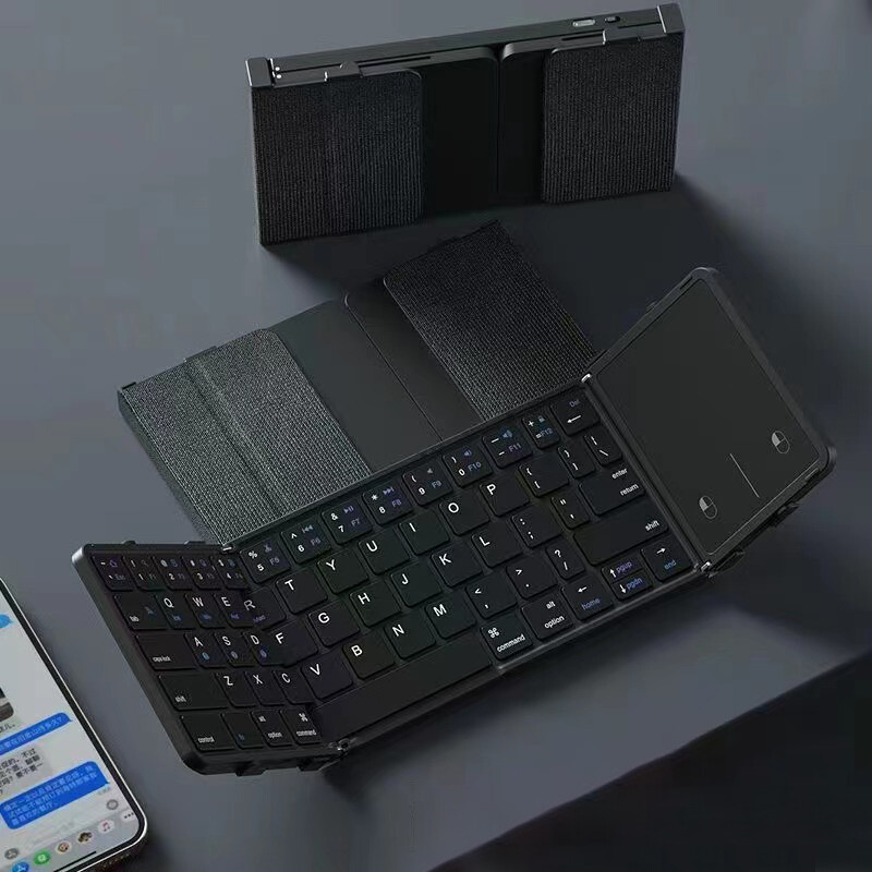 Wireless Bluetooth keyboard touchpad Rechargeable ultrathin foldable Portable