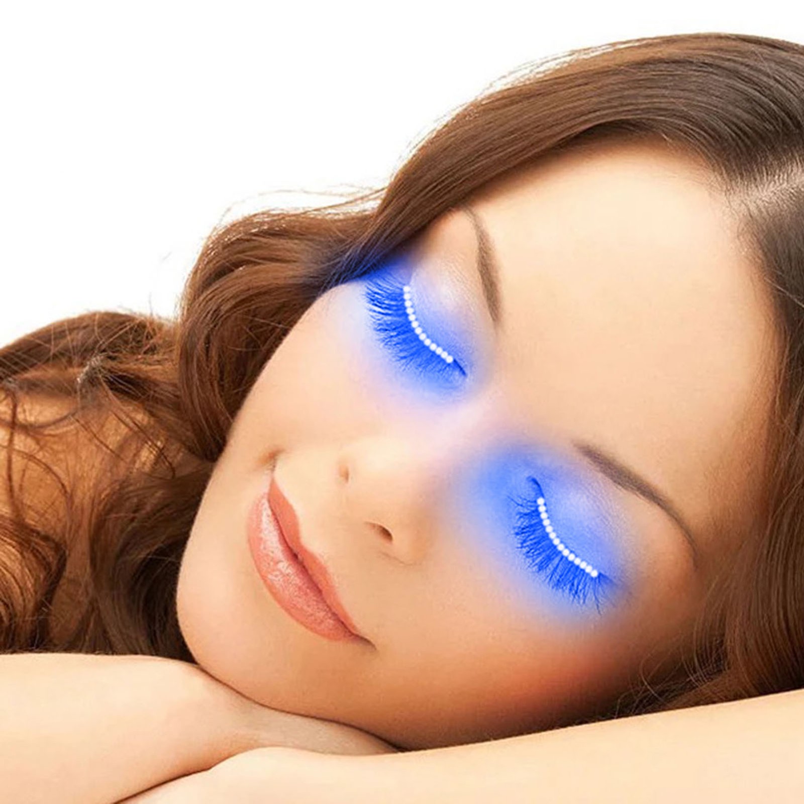 LED False Eyelashes Light Lightweight Stylish Reliable Luminous False Eyelashes↑