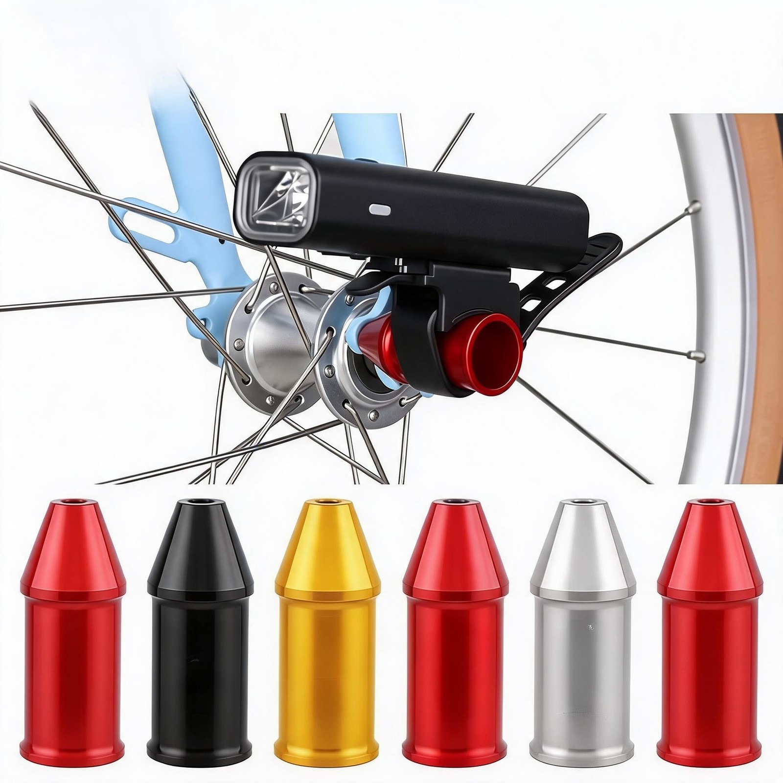 Aluminum Alloy Light Mount Bracket with Clean Fit for M5 Eyelet Frame Bikes