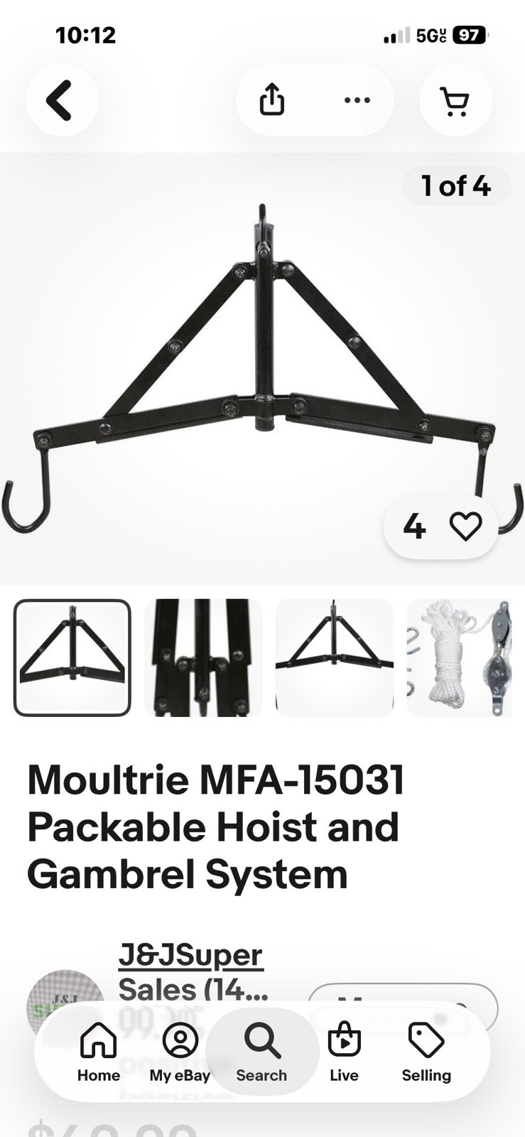 Moultrie MFA-15031 Packable Hoist and Gambrel System