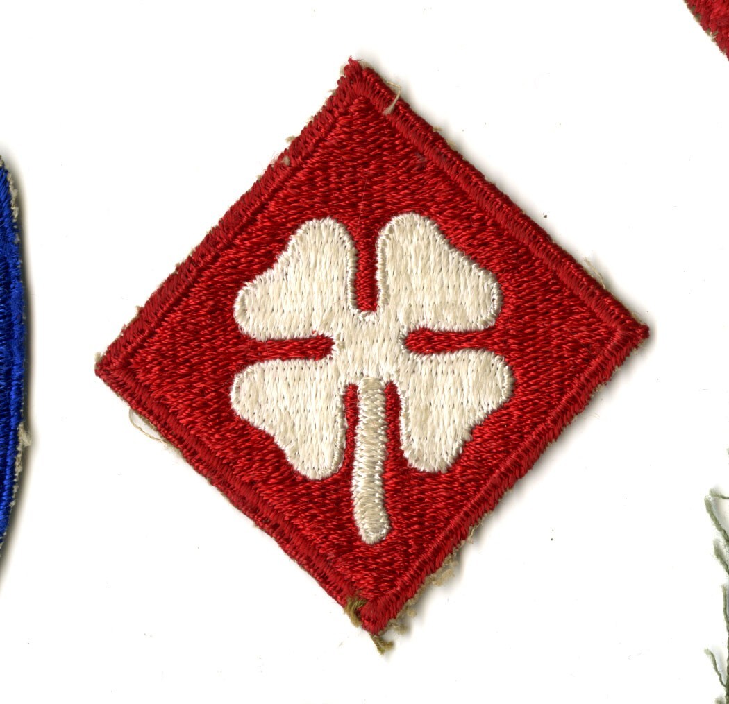 Fourth Army White Back Patch WWII Vintage Pearl Harbor Pacific Training