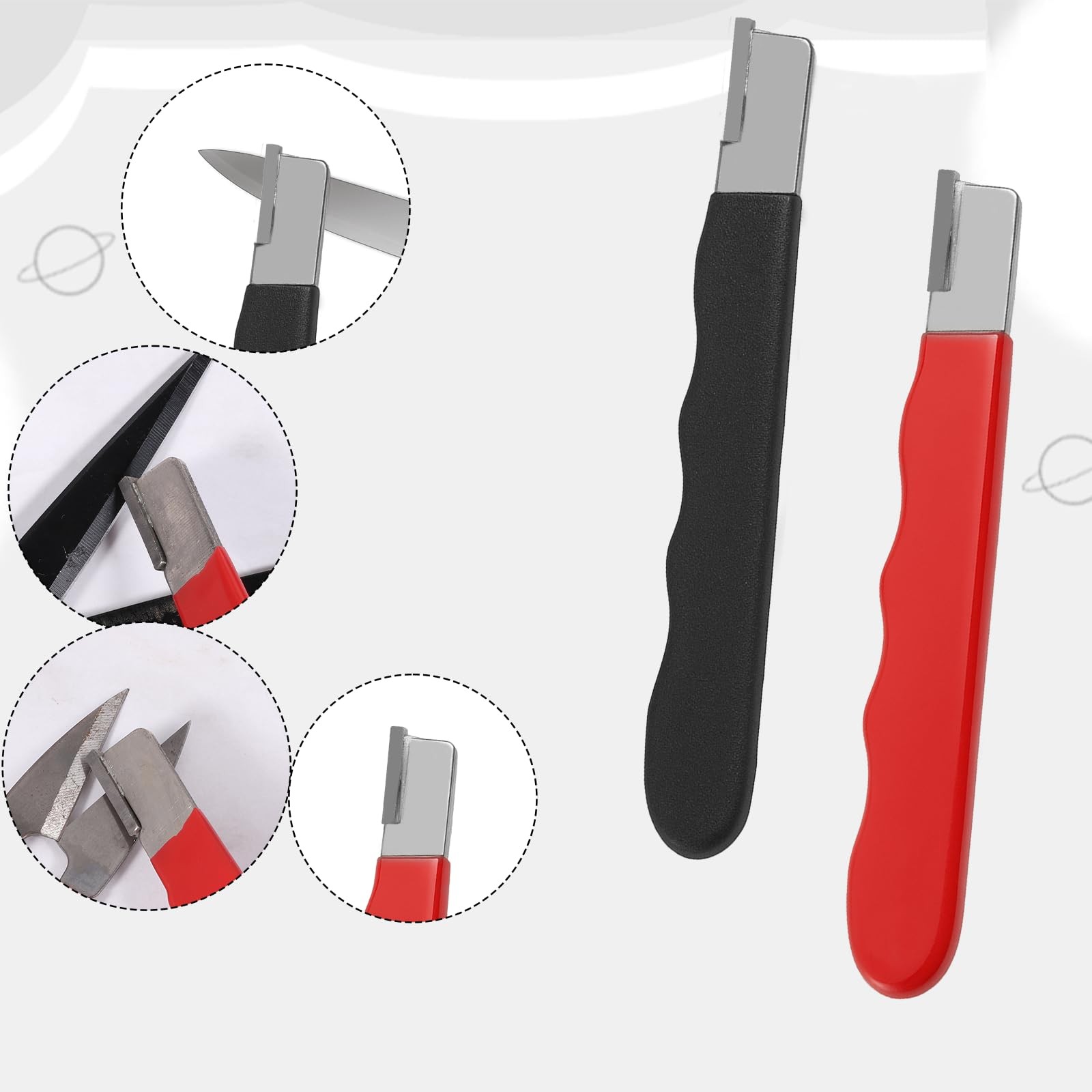 4 Pack Tungsten Carbide Knife Sharpener, Pruner & Garden Tool Sharpener, Pock...