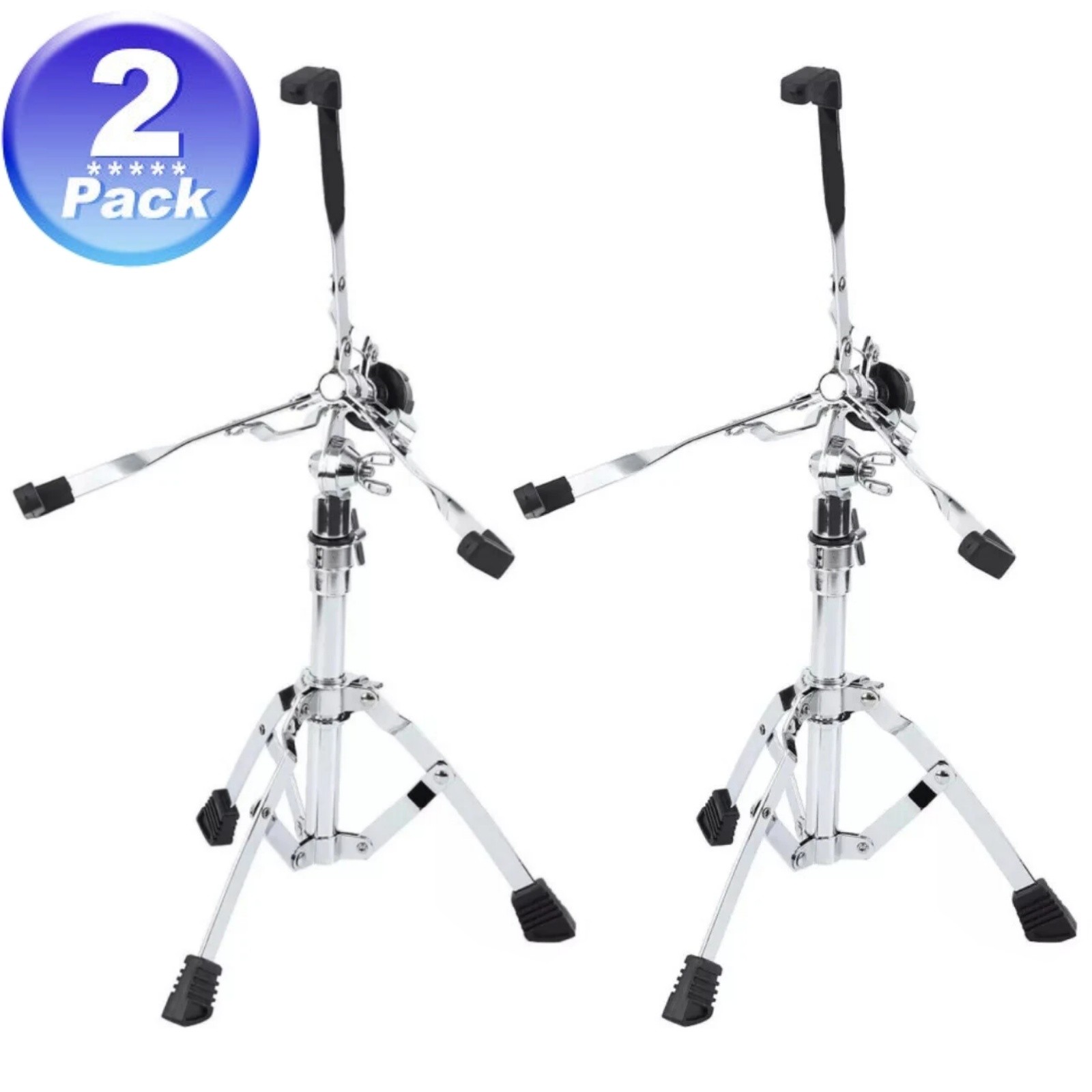 2pack Extended Height Snare Drum Stand - Tall Concert Stand Up Mount Holder