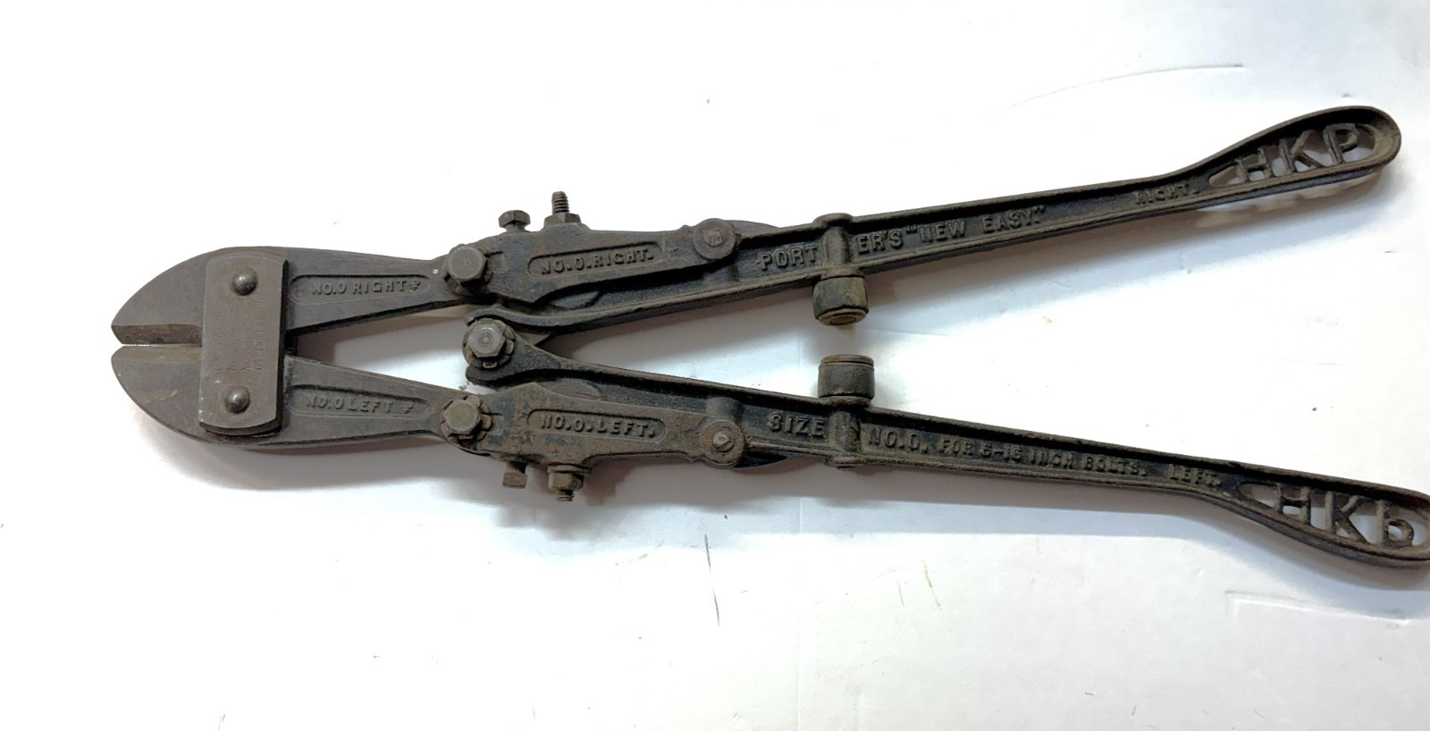 Vintage Porter’s New Easy No. 0 for 5/16” Cast Iron Bolt Cutters 18” Made in USA