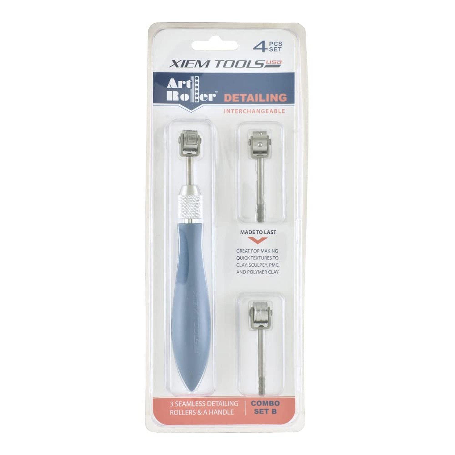 Xiem Art Roller Detail Set B w/Intrch Handle ARDCB-10380 Combo Set B
