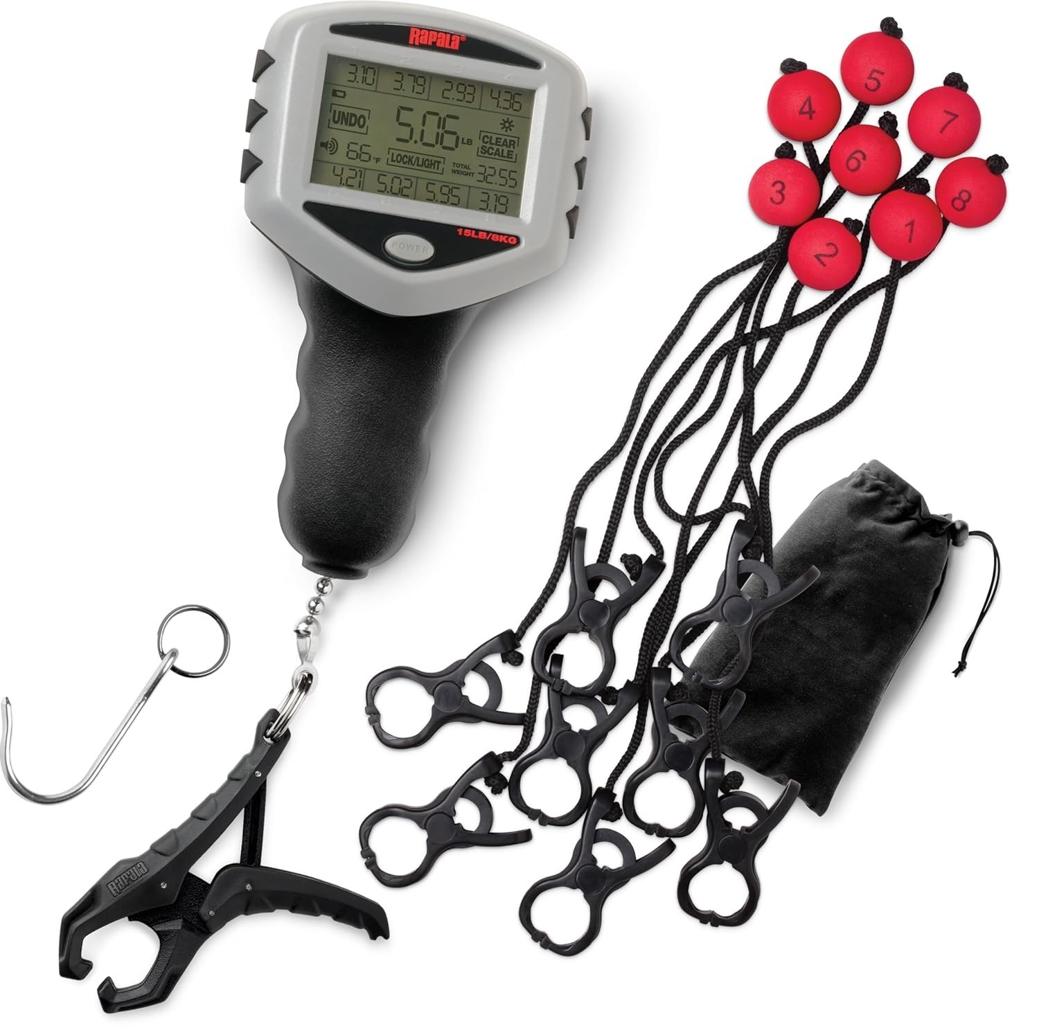 Pro Touchscreen Fishing Scale 15lb Tournament Culling System Backlit Memory