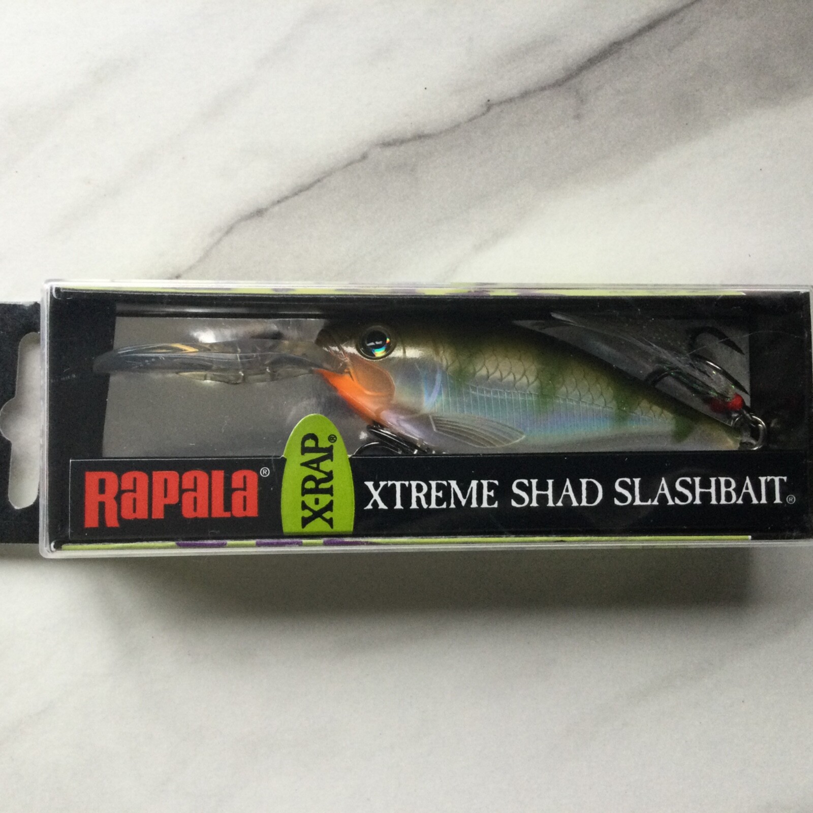 Rapala X-Rap  Shad -  Yellow Perch -  8cm + Xtreme  Shad Slashbait.