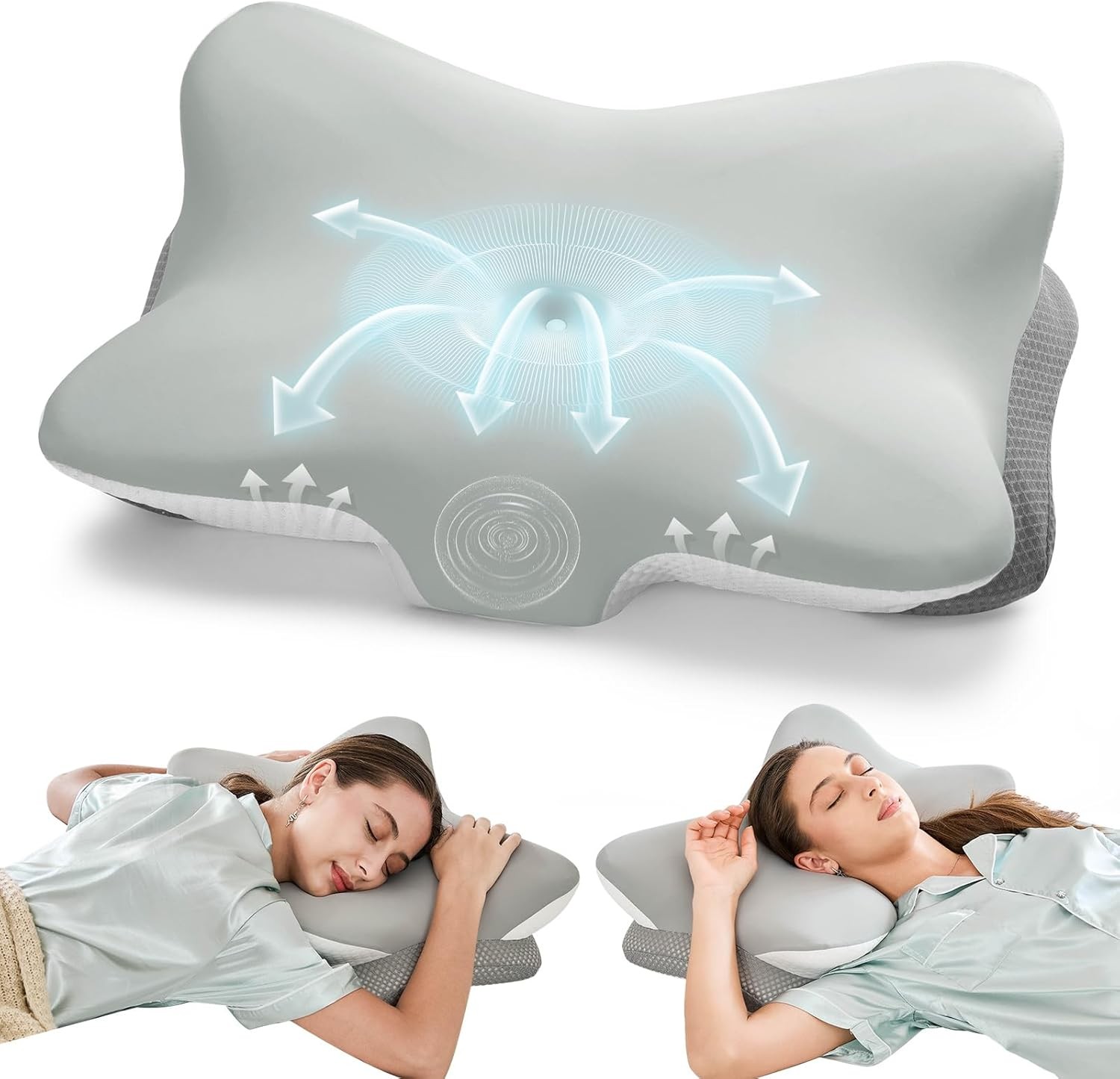 Krightlink Ergonomic Memory Foam Cervical Pillow for Neck Pain Relief - Contour