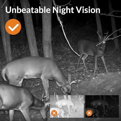 A60 Trail Camera (Non-Cellular, Non-WiFi), Enhanced Low-Light Performance,