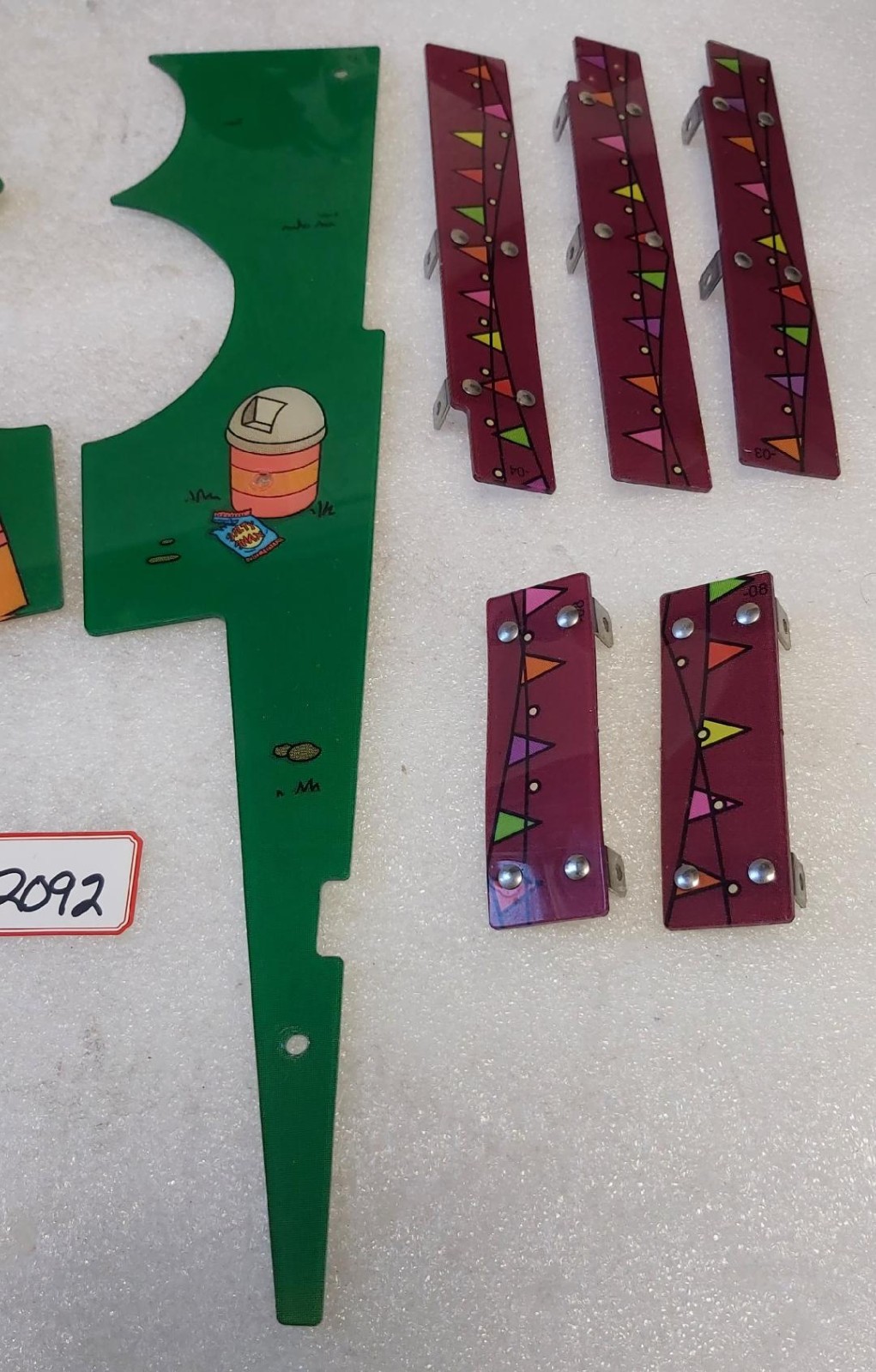 STERN SIMPSONS KOOKY CARNIVAL Redemption Game MISC PLASTIC Lot (2092)