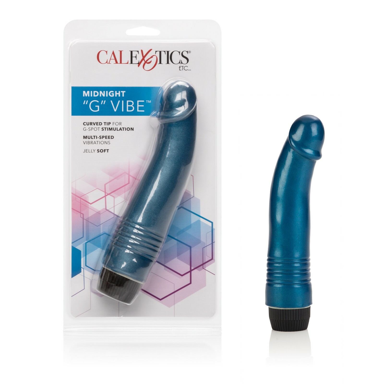CalExotics Midnight G-Spot Vibrator 6.75" Blue Multi-Speed Vibe