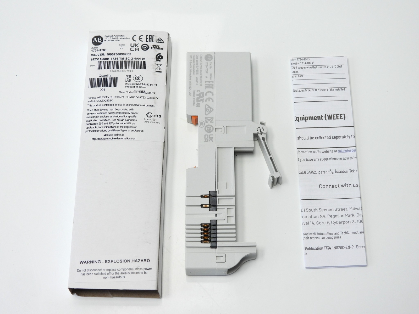 2022 Allen-Bradley 1734-TOP A Point I/O Terminal Base NEW Qty Available USA Sell