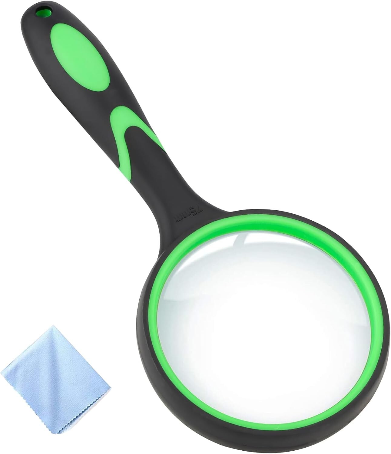 Dicfeos Magnifying Glass 10X Handheld Reading Magnifier - 75MM Large Magnifying