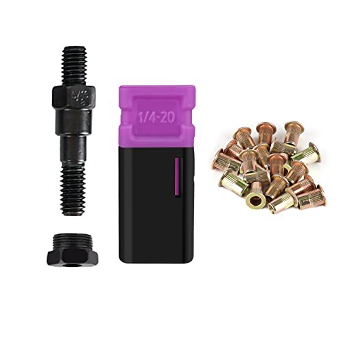 Rivet Nut Tool Rivnuts Nutserts 1/4-20 & 20 Rivnut 1/4-20 mandrel &20 rivnuts