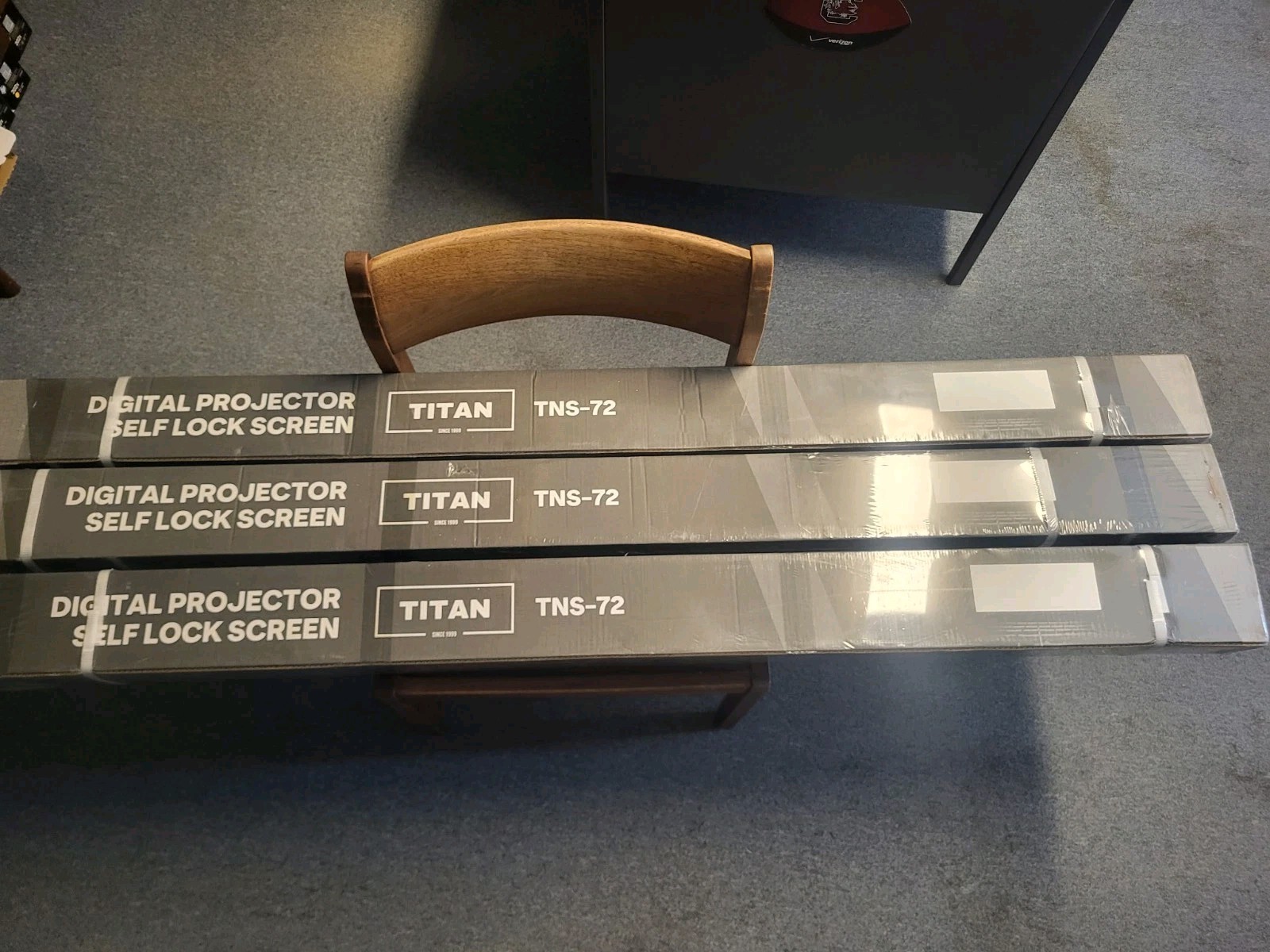 Titan TNS-72 72" Self-Lock Projector Screen - Factory Sealed, New (Qty 3)