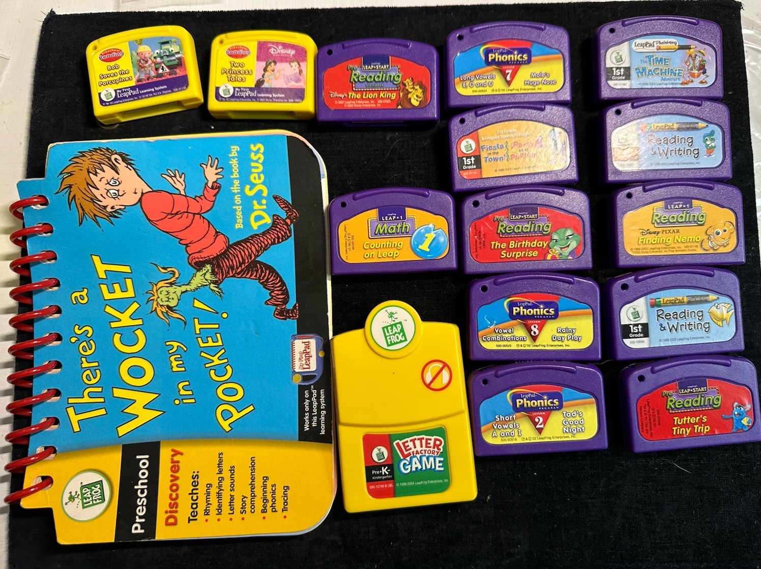Leapfrog/Pad Lot of 15 Learning Game Cartridges, 1  Book Not Tested LeapPad