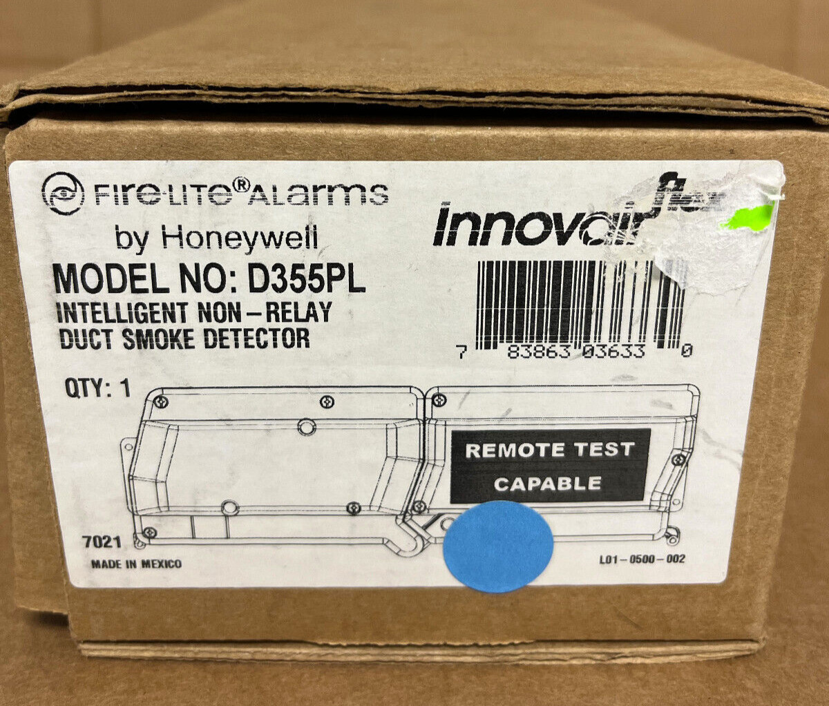 FIRE-LITE D355PL - INTELLIGENT NON-RELAY DUCT SMOKE DETECTOR (NIB)