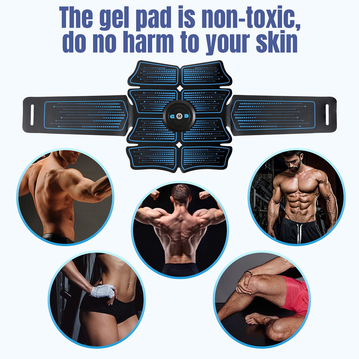 USB Electric Core Trainer Abdominal Muscle Toner Toning Stimulator Machine Set