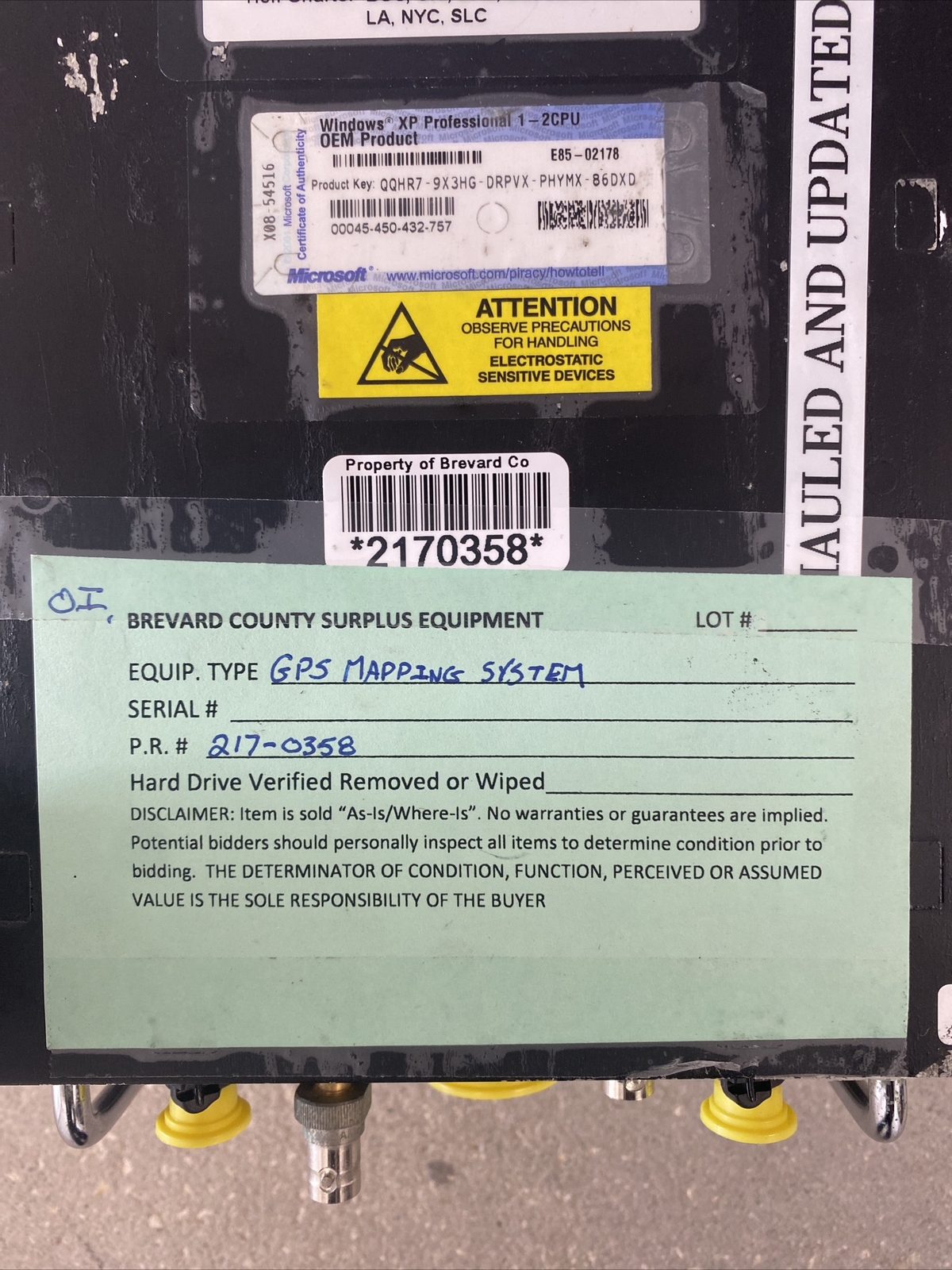 AVALEX TECHNOLOGIES MODEL AMS7100 DIGITAL HELICOPTER MAPPING SYSTEM
