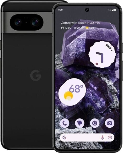 Google Pixel 8 128GB Black Obsidian - Factory Unlocked + MORE - Very Good