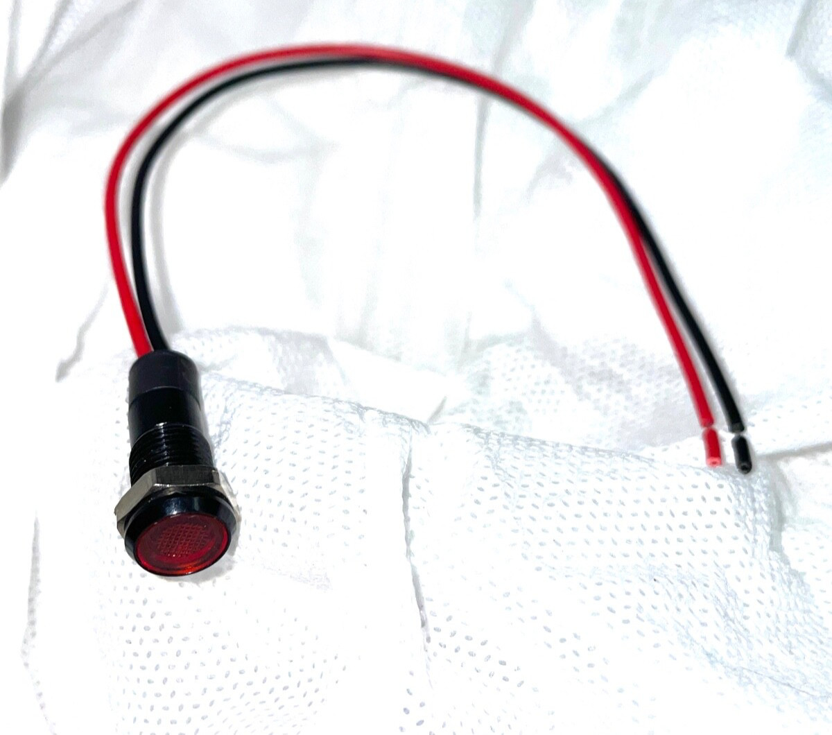Vintage Vox Foot Switch Red Lamp  28V Incandescent with Gasket and Mounting Nut