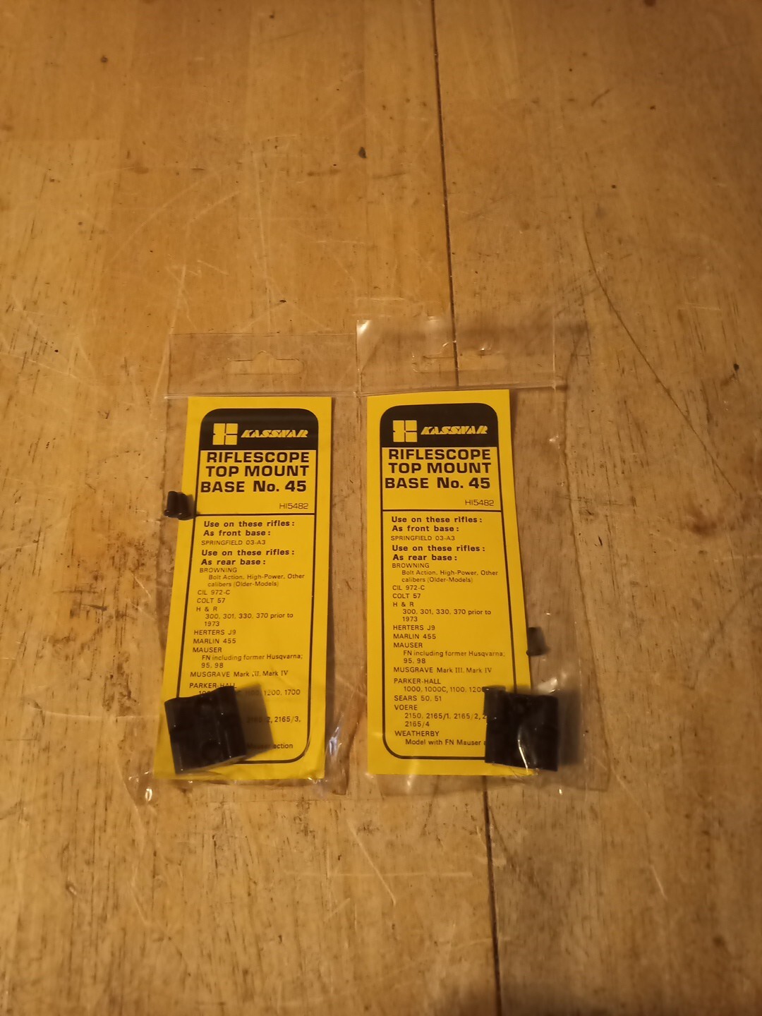 (2) Kassnar #45 Rifle Top Mount Bases (See Description)