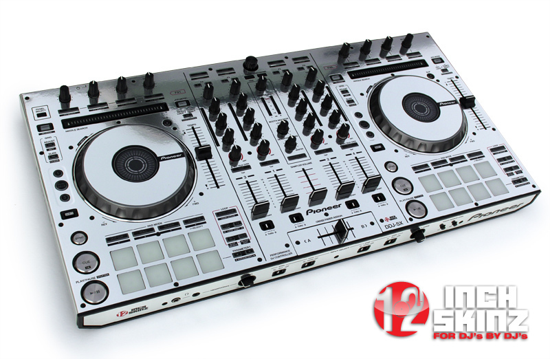 Pioneer DDJ-SX Skin - Silver Chrome