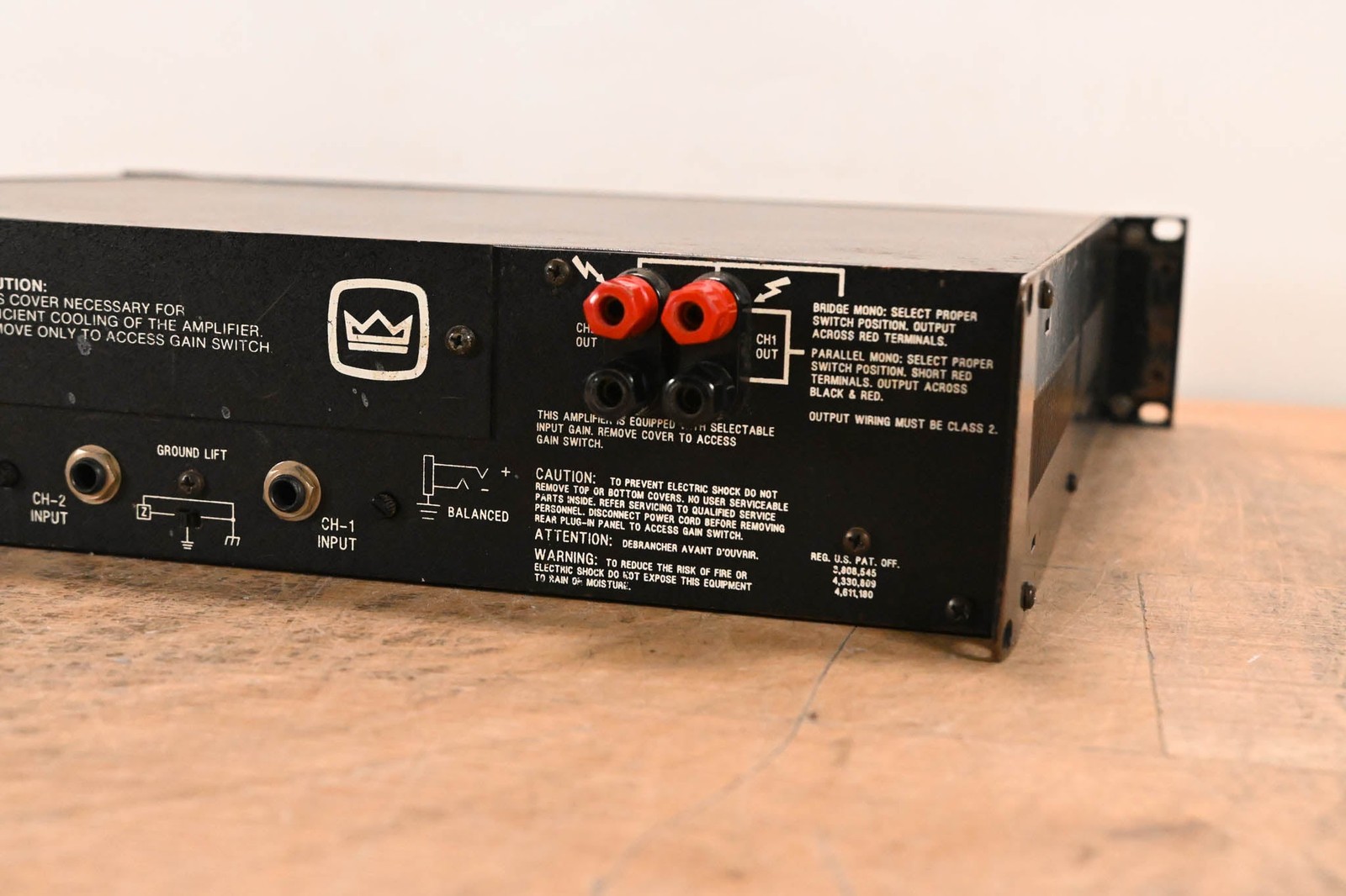 Crown 800 CSL 2-Channel Power Amplifier CG01PG0