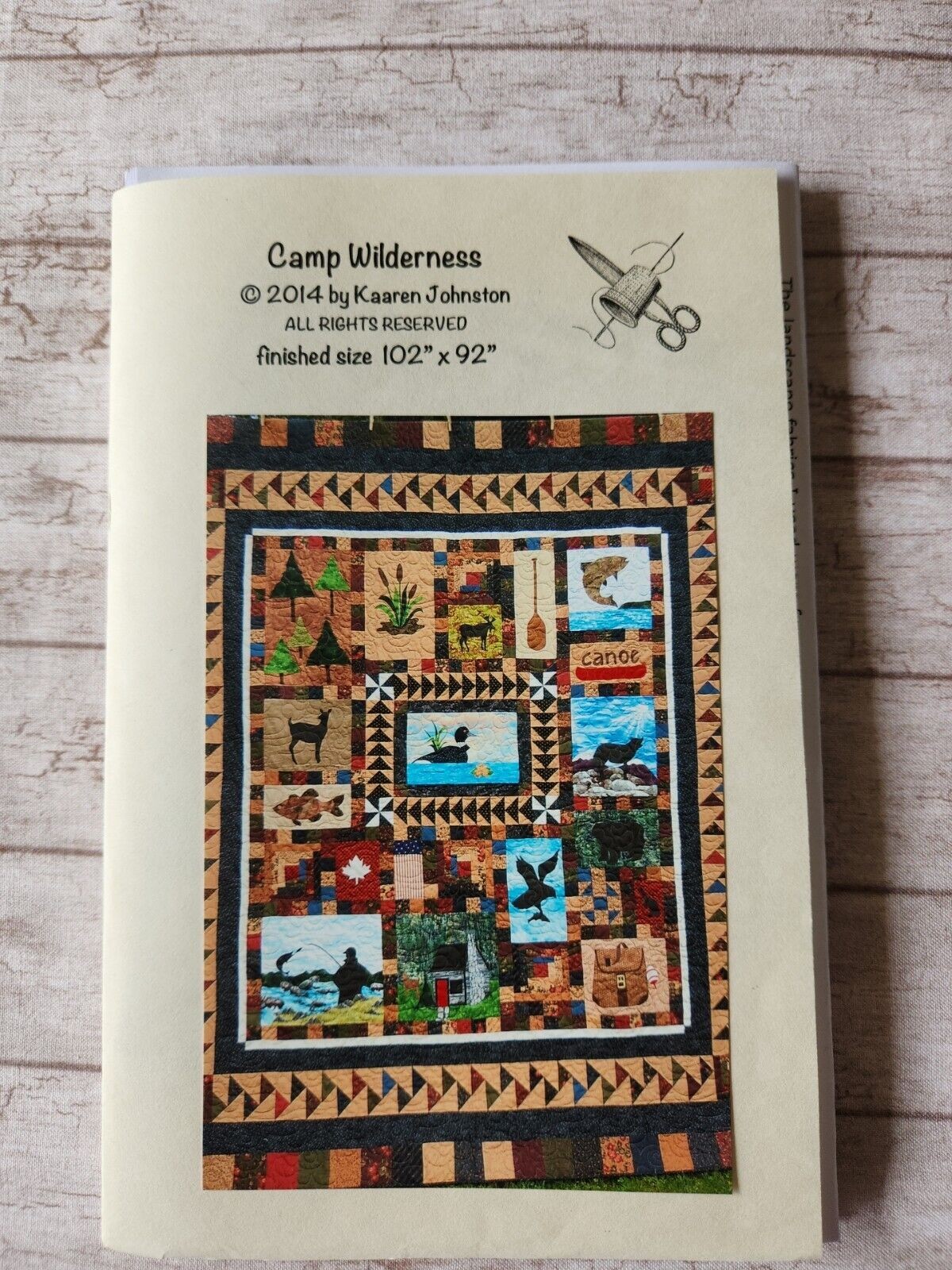 Camp Wilderness Quilt Pattern Kaaren Johnston The Painted Quilt 102 in x 92 in