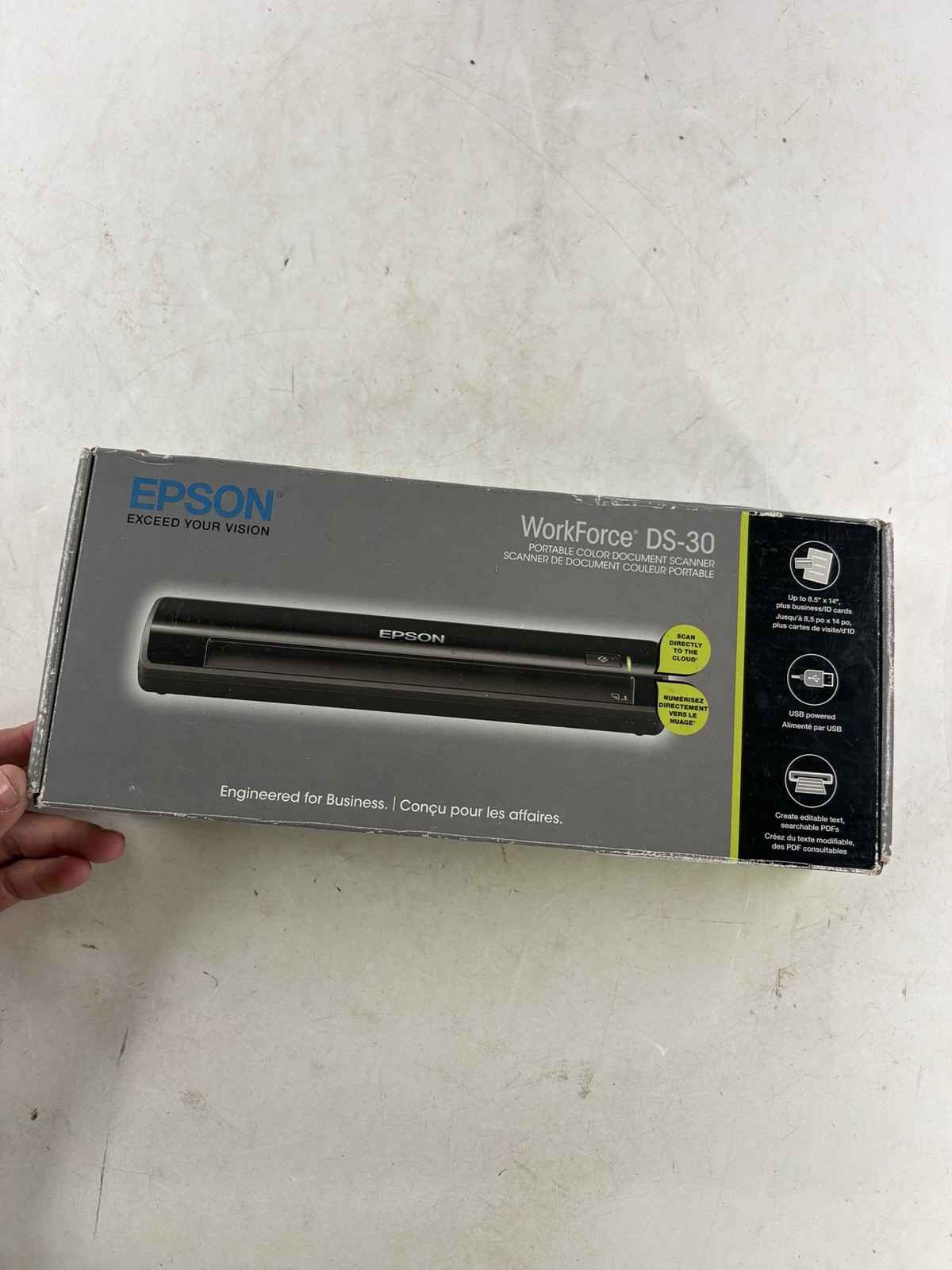 Epson WorkForce DS-30 Portable Color Document Scanner. Model# J291A