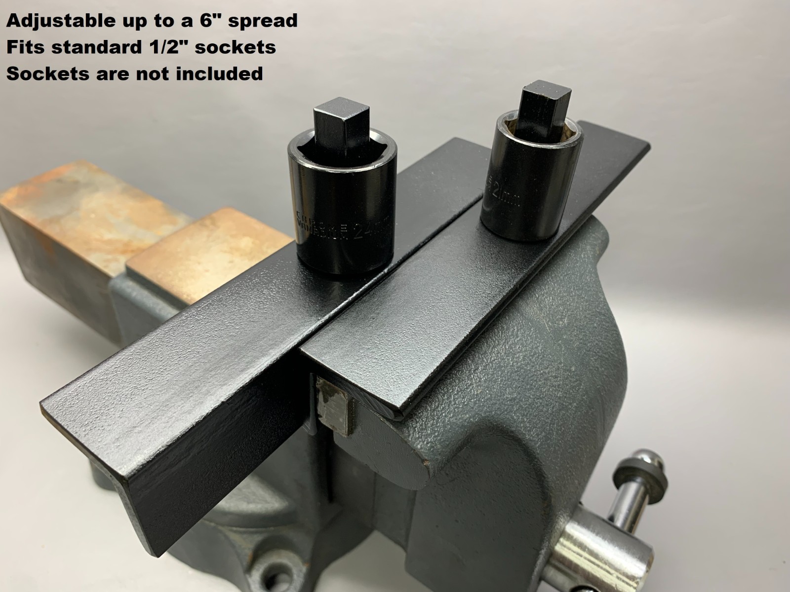 Blacksmith Bending Fork Jig Adjustable 1/2" Square Shank Fits Standard Sockets