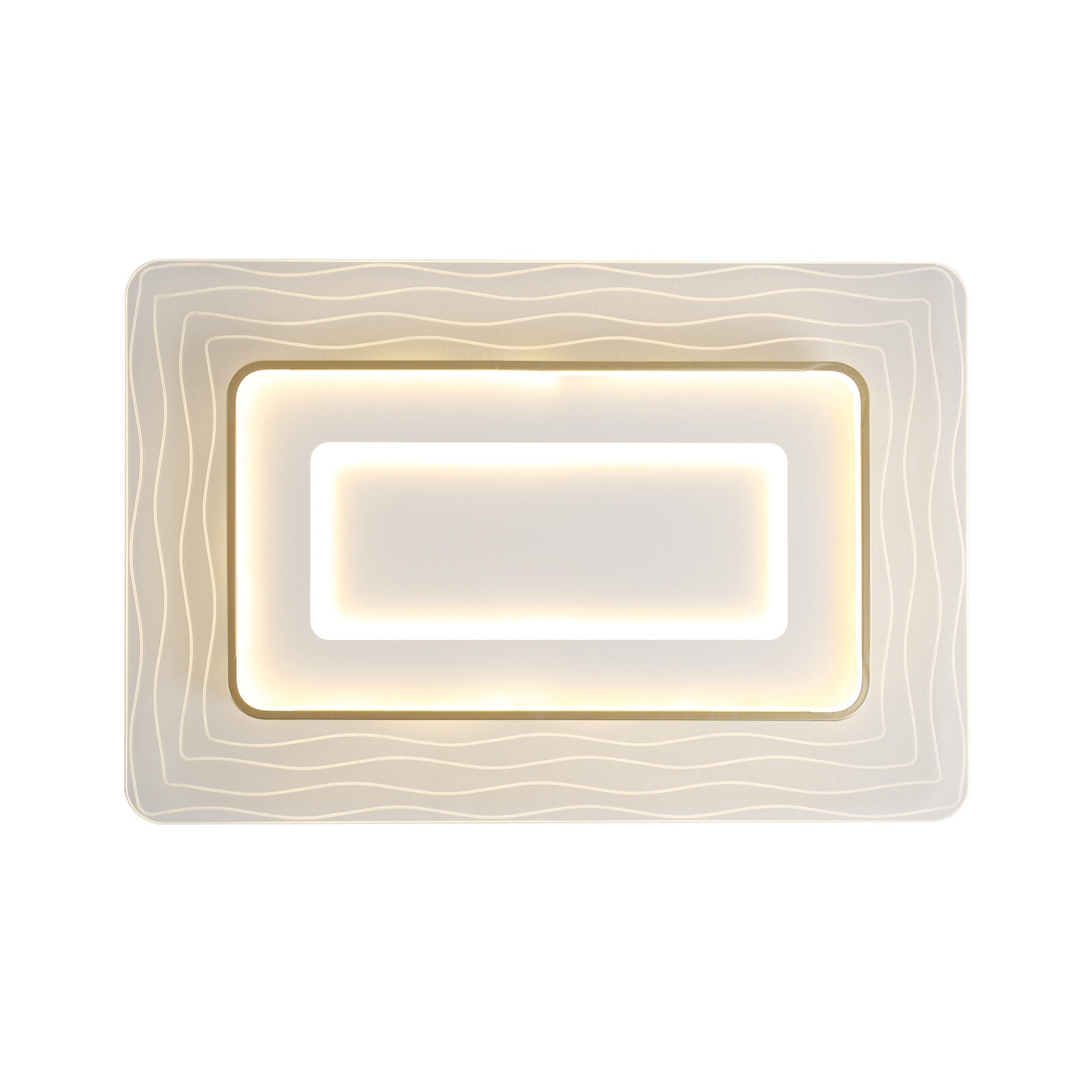 LED Rectangle Chandelier Flush Mount LED Ceiling Light w/Remote Control 110-220V