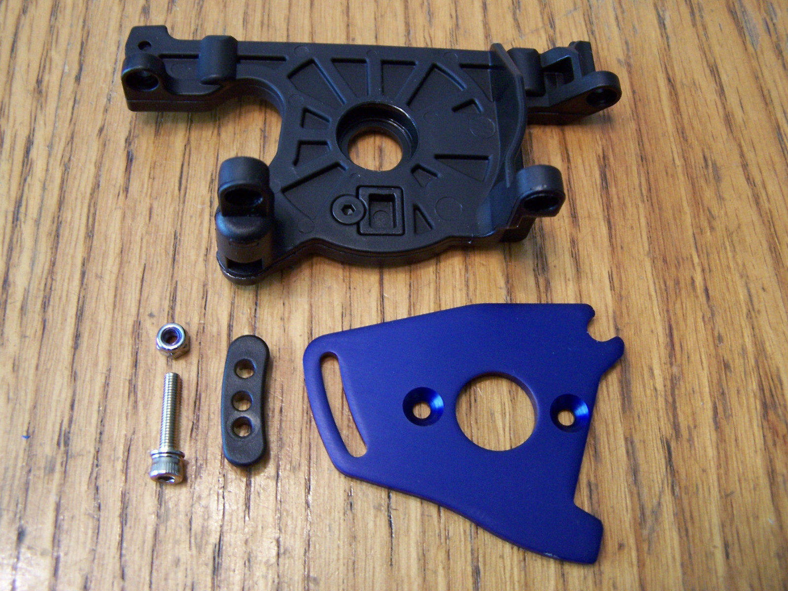 Fit Traxxas Jato 4x4 VXL Motor Mount Blue Aluminum Plate & Gear Adapter 90386-4