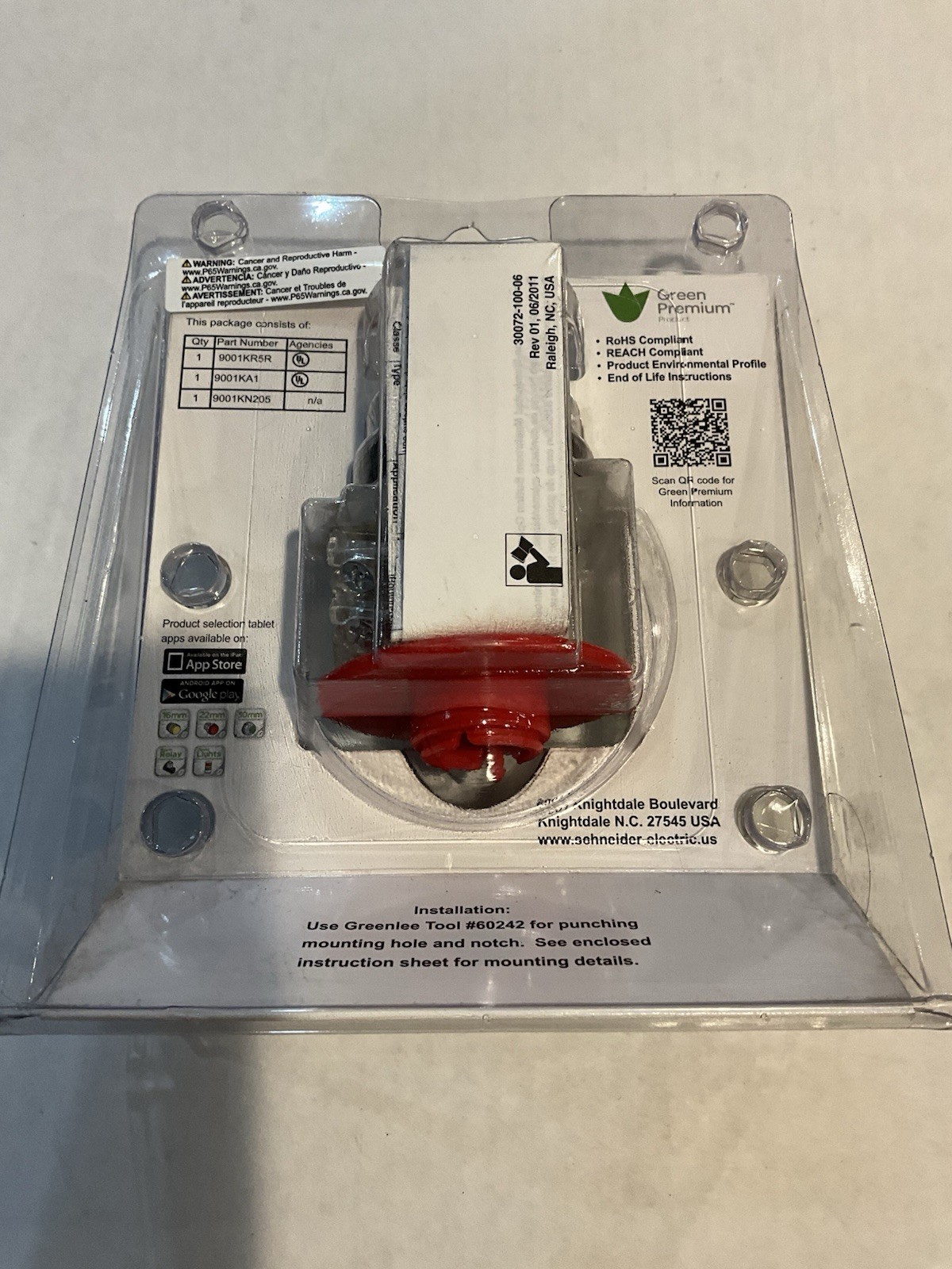 Schneider Electric 30mm Mushroom Push Button Harmony 9001AB3