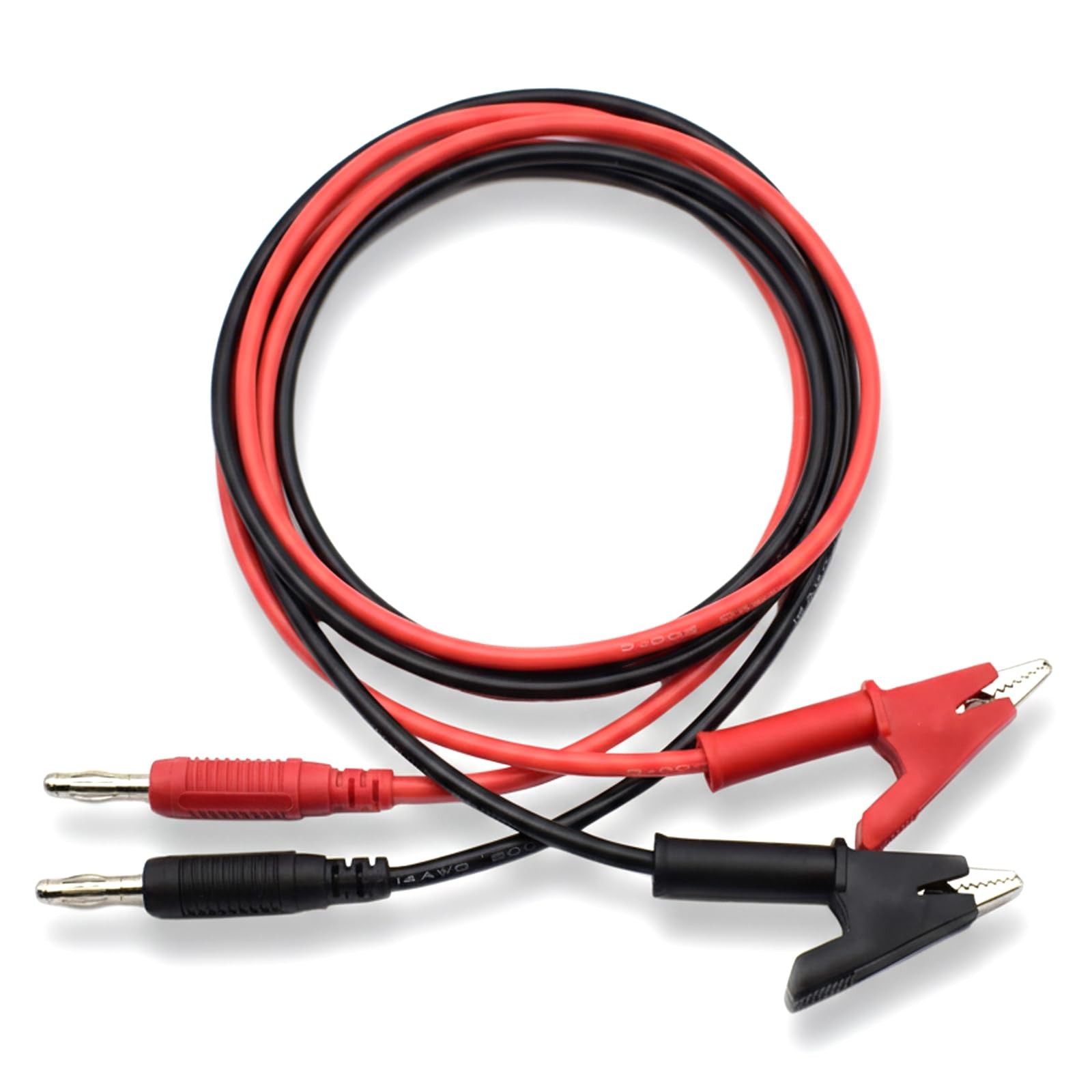 2 Pcs 3.3 Ft Silicone Test Leads 4mm Banana Plug to Alligator Clip Test Lead ...