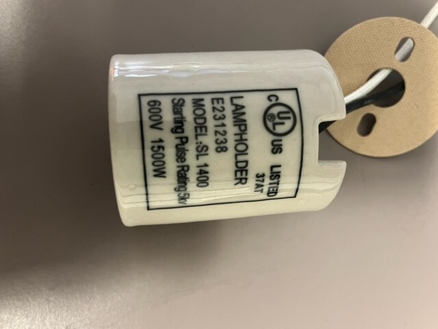 Porcelain Mogul Super Metalarc HID Lamp Holder Light Socket 1500W 5KV