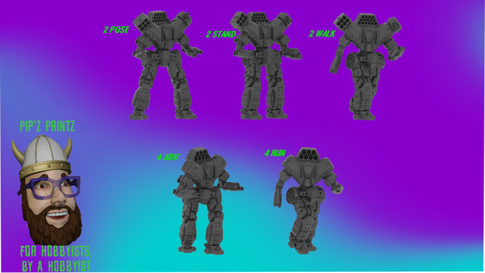 Initiate Alternate Mech Model For Battletech 6mm-10mm-15mm RLWS