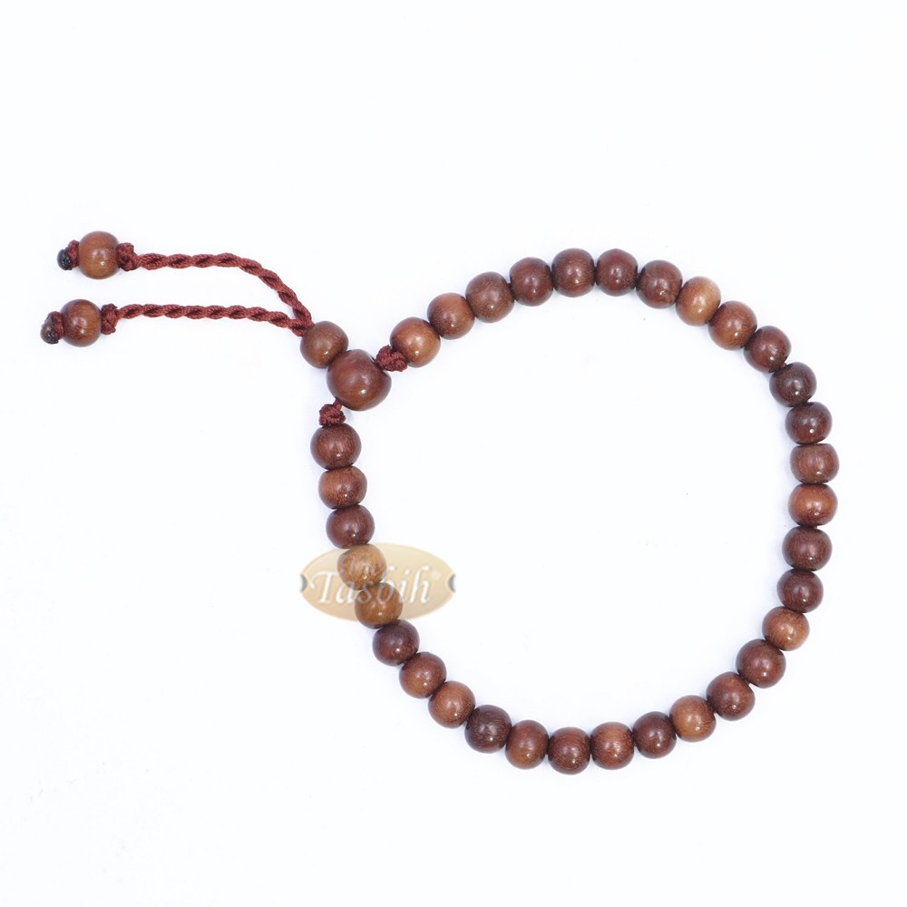 Handcrafted 8mm Ironwood Tasbih Bracelet - 33ct Muslim Prayer Beaded Beads