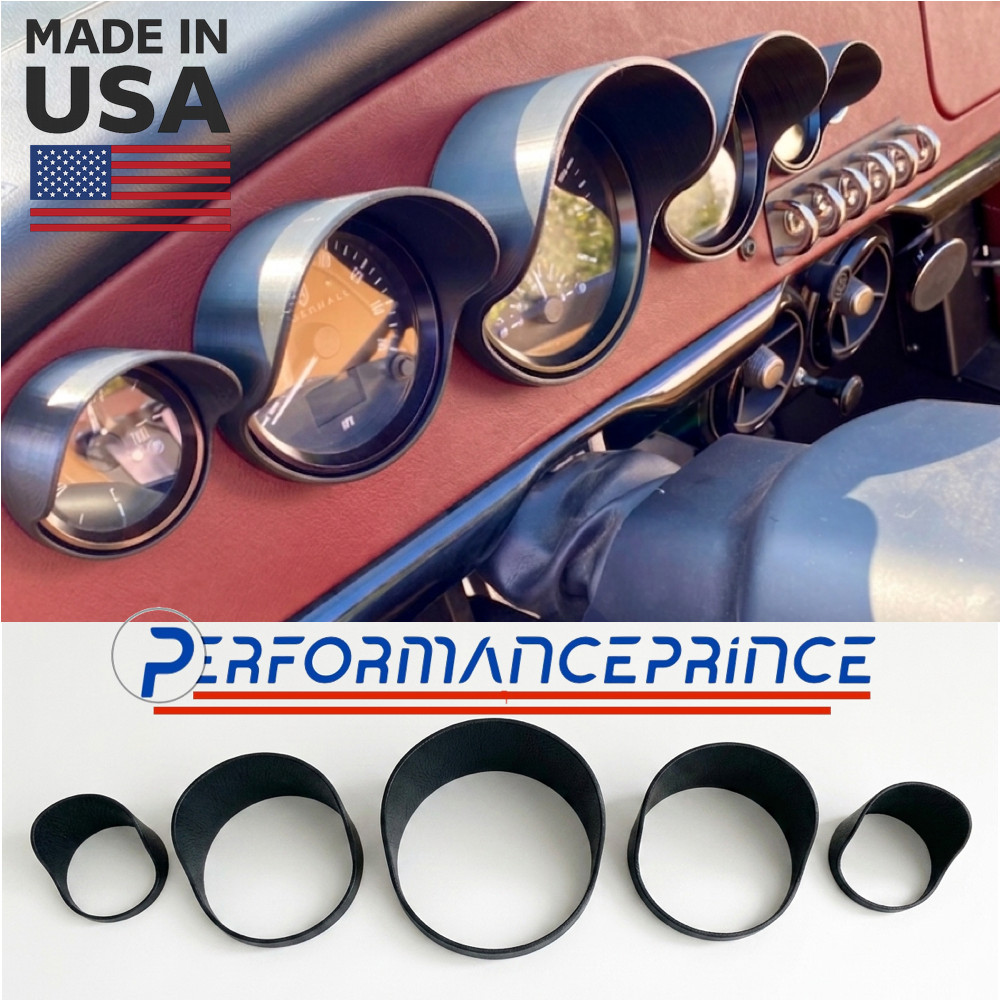 Vanderhall Carmel Gauge Covers - Slide On - No Adhesive Needed - Black