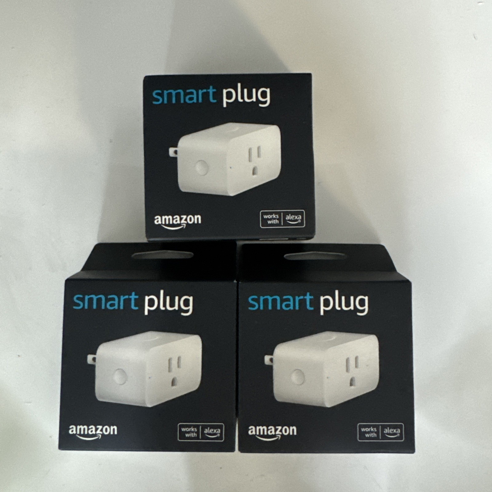 3x Amazon Smart Plug single socket NIB works with Alexa-White BRAND NEW Unopened