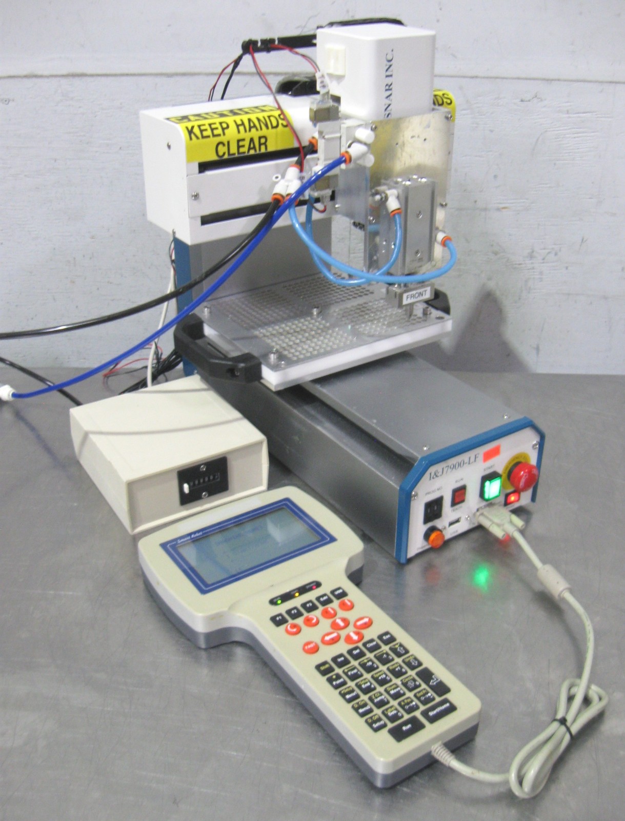 C200550 Fisnar I&J 7900-LF Array Punch Robot w/ Teach Pendant, Actuator Counter