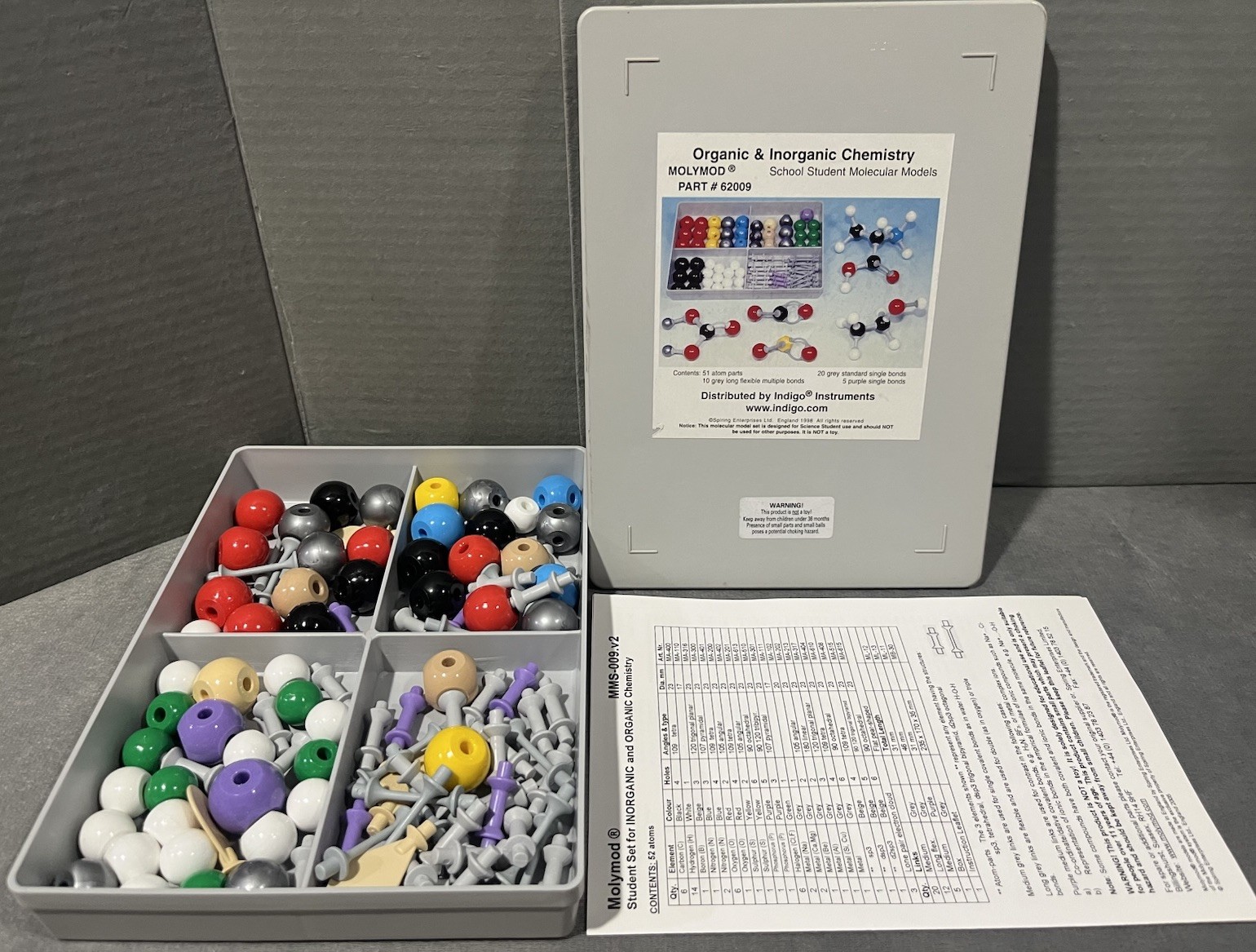 MolyMod Organic & Inorganic Chemistry Molecule Building Molecular Models Set Pls