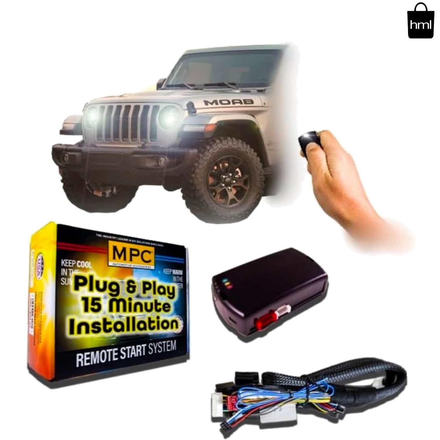 Plug & Play Jeep Wrangler Remote Start Kit 2007-2018 - Fast Install & Support
