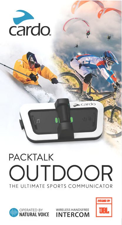 Cardo Palktalk Outdoor Single - White Motorcycle Street Bike Dirt Bike SP000010