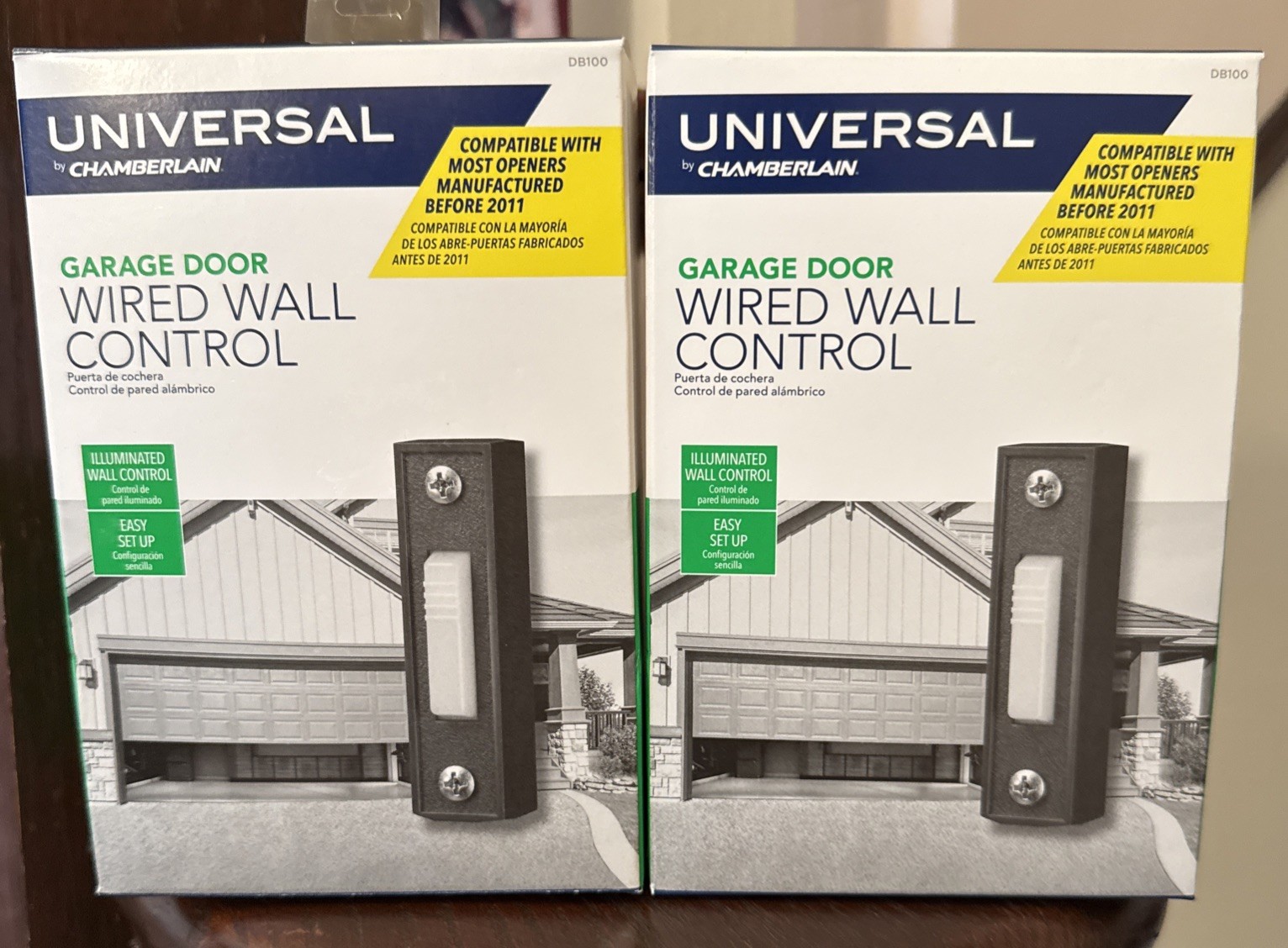 2x Universal by Chamberlain Garage Door Wired Wall Control Button NEW Free Shipp
