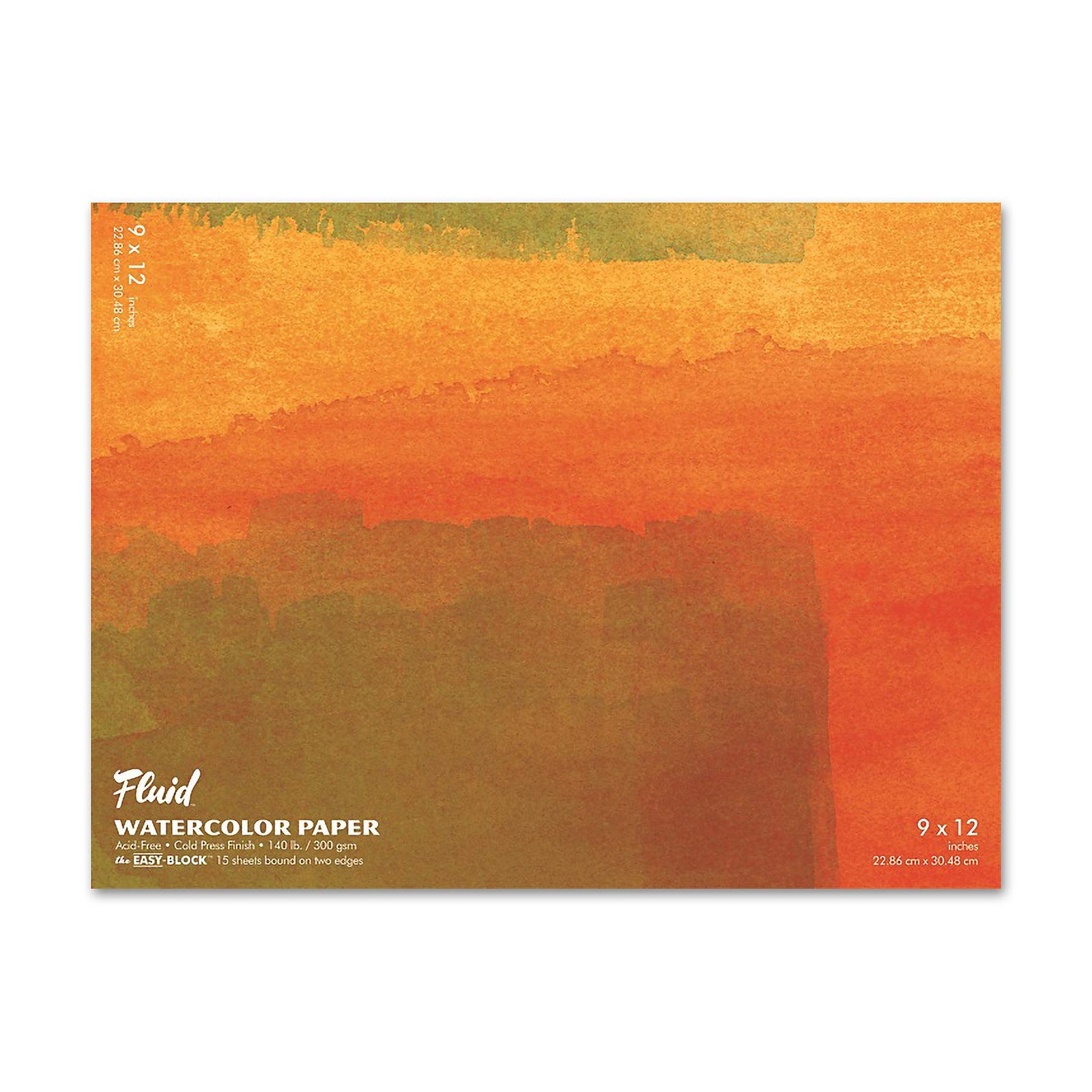 Fluid Watercolor Paper Block, 9 x 12 inches, 15 Sheets, 140 lb  Kitchen