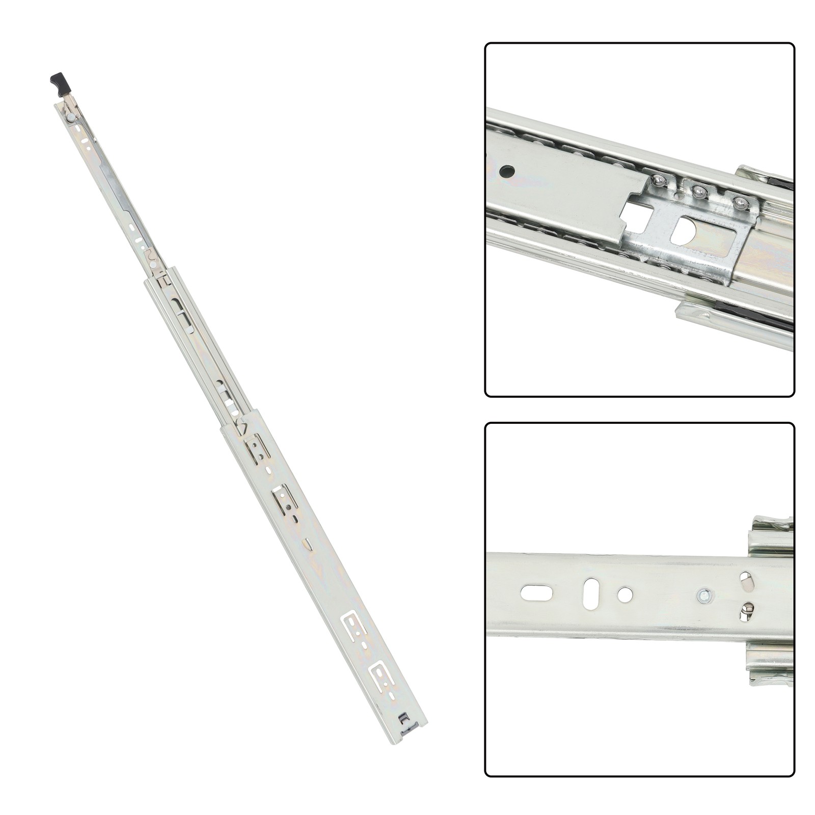 1 Pair Locking Drawer Slides 18" Full Extension & Lock 150 lb Load Capacity