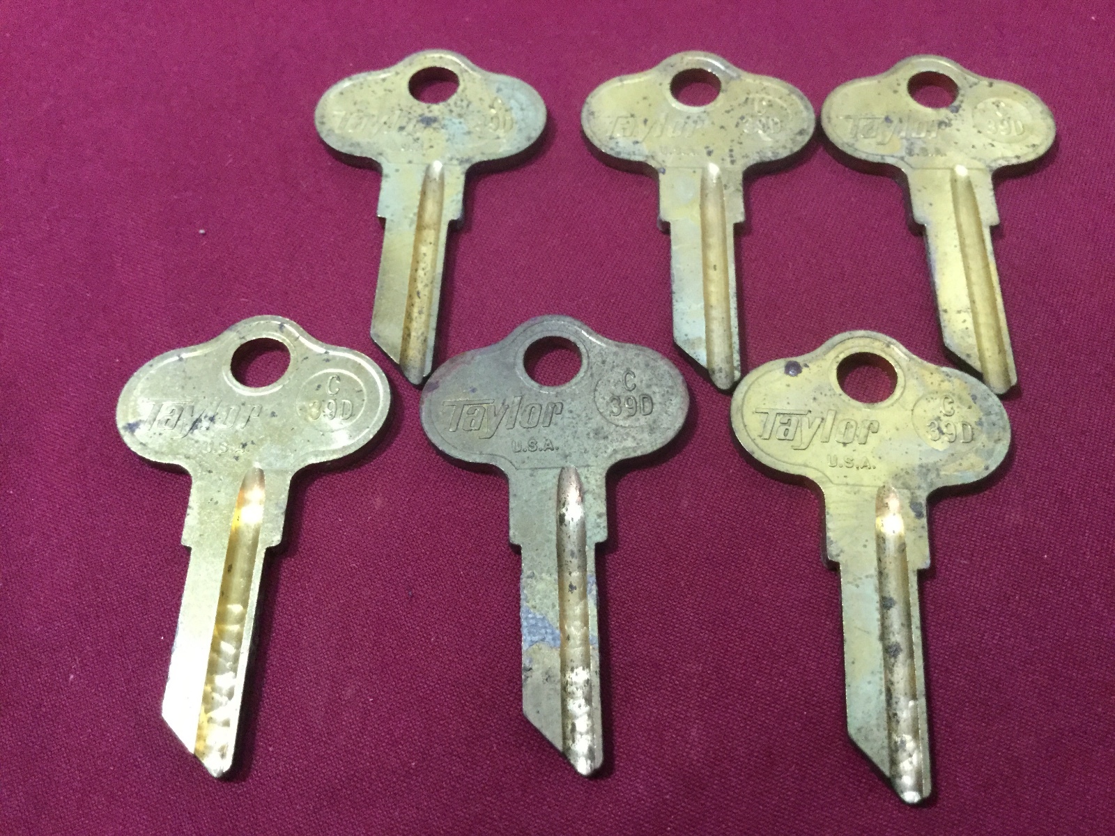 Chrysler Outboards by Taylor C39D/CH6 Key Blanks, Set of 6 - Locksmith
