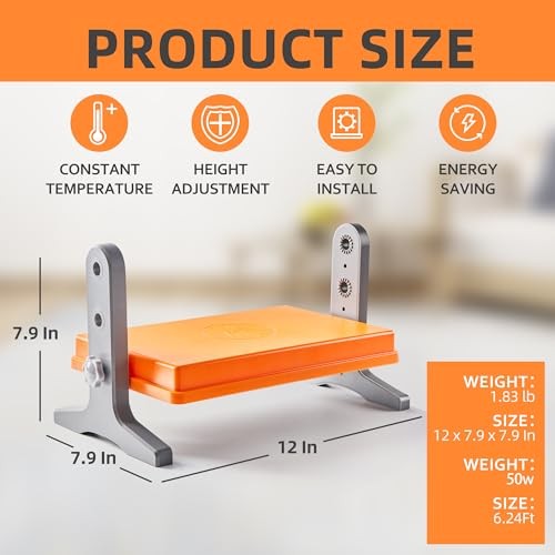 Chick Brooder Heater Plate – 12" x 8" Adjustable Height & Temperature Poultry